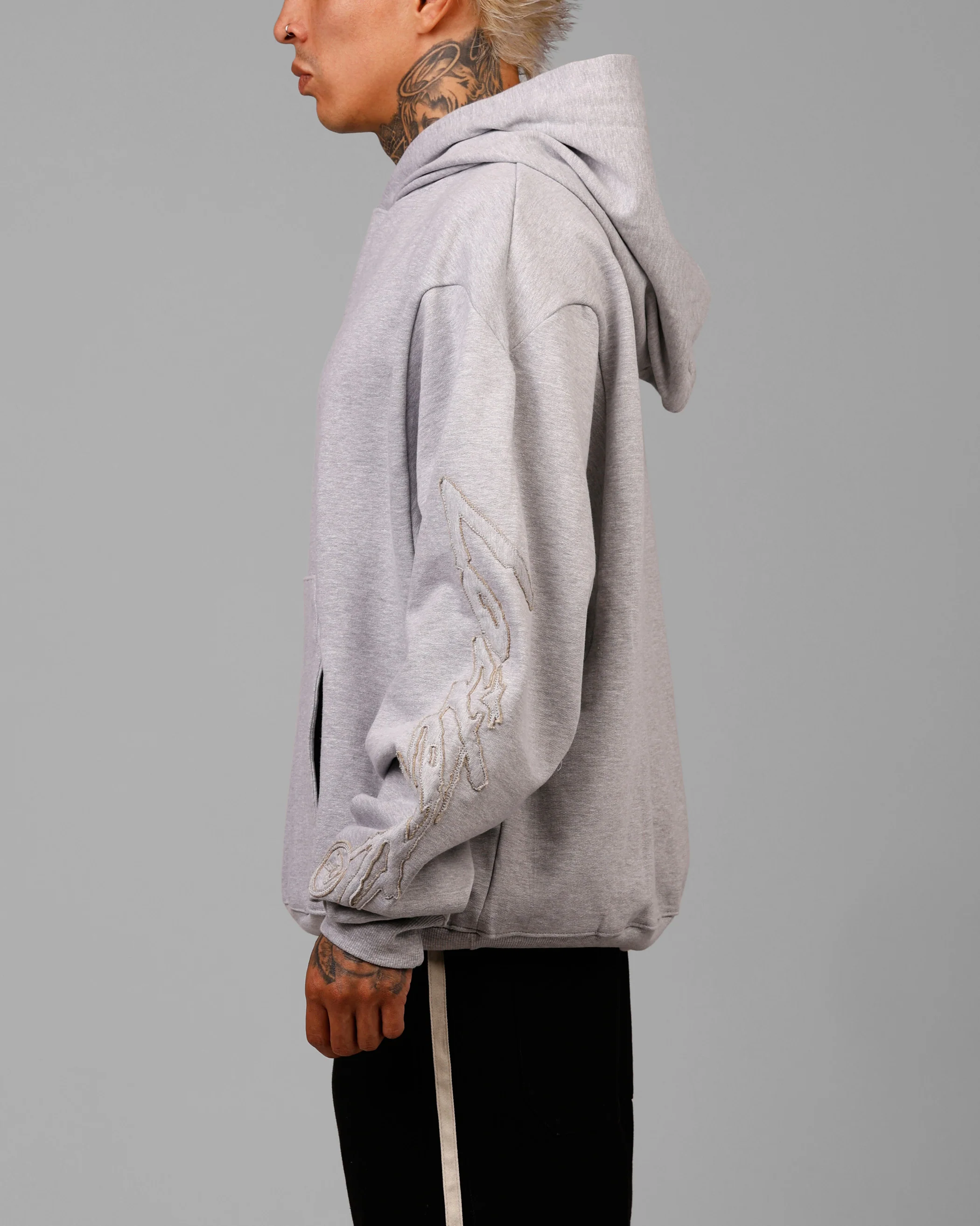 Loiter Dune Hoodie Grey Marle - Image 6