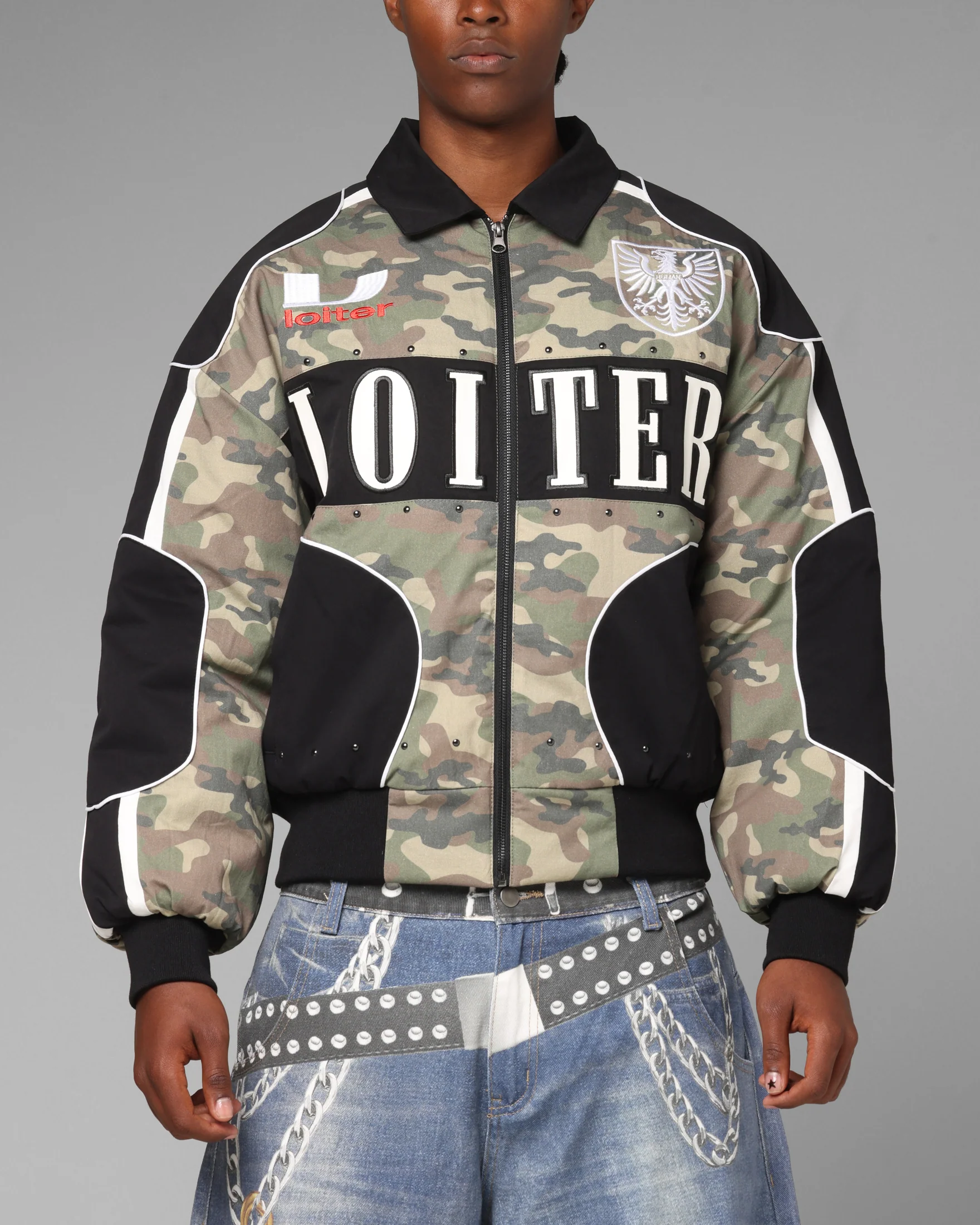 Loiter Enroute Racing Jacket Camo/Black - Image 2