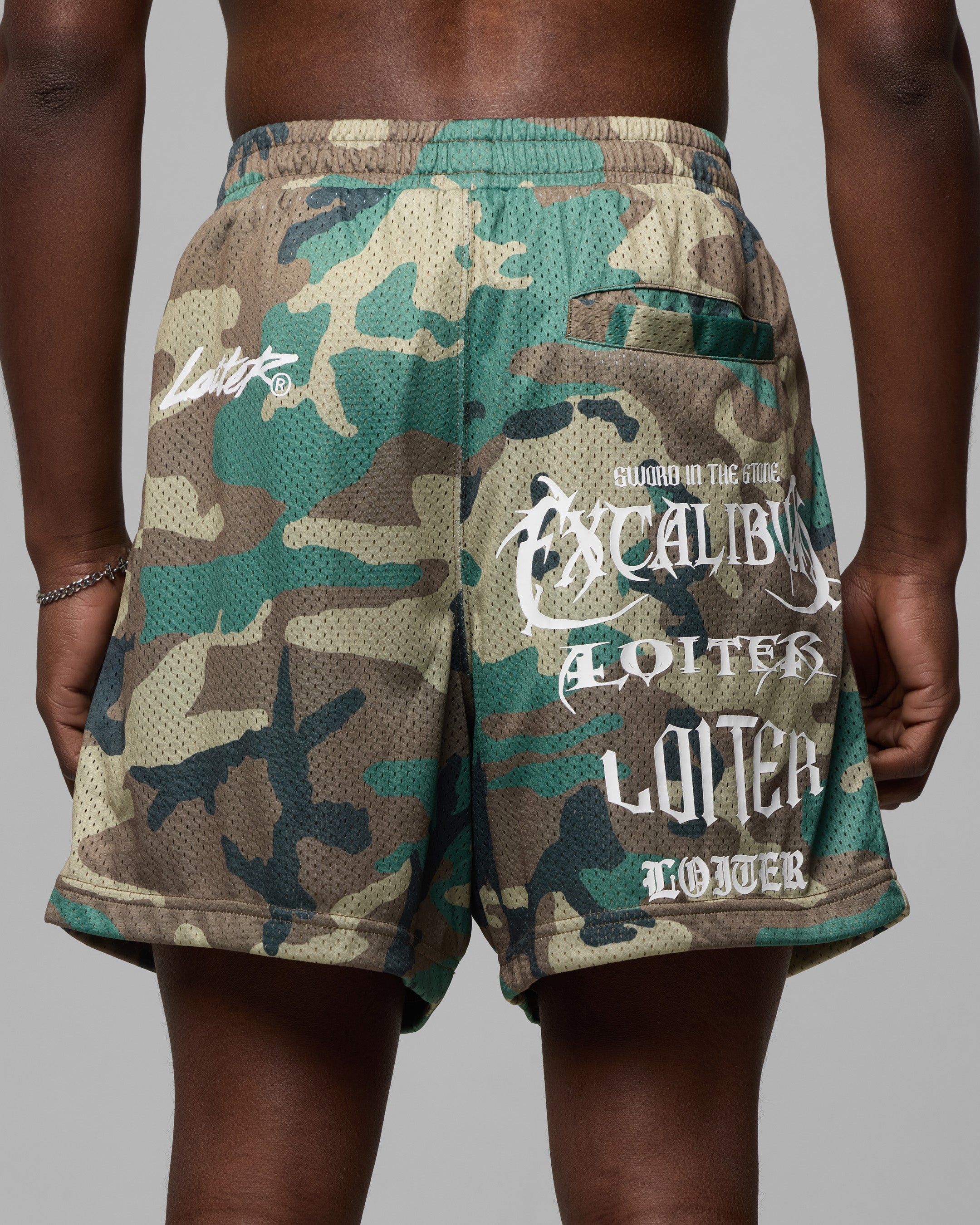 Loiter Excalibur Mesh Shorts Woodland Camo - Image 8