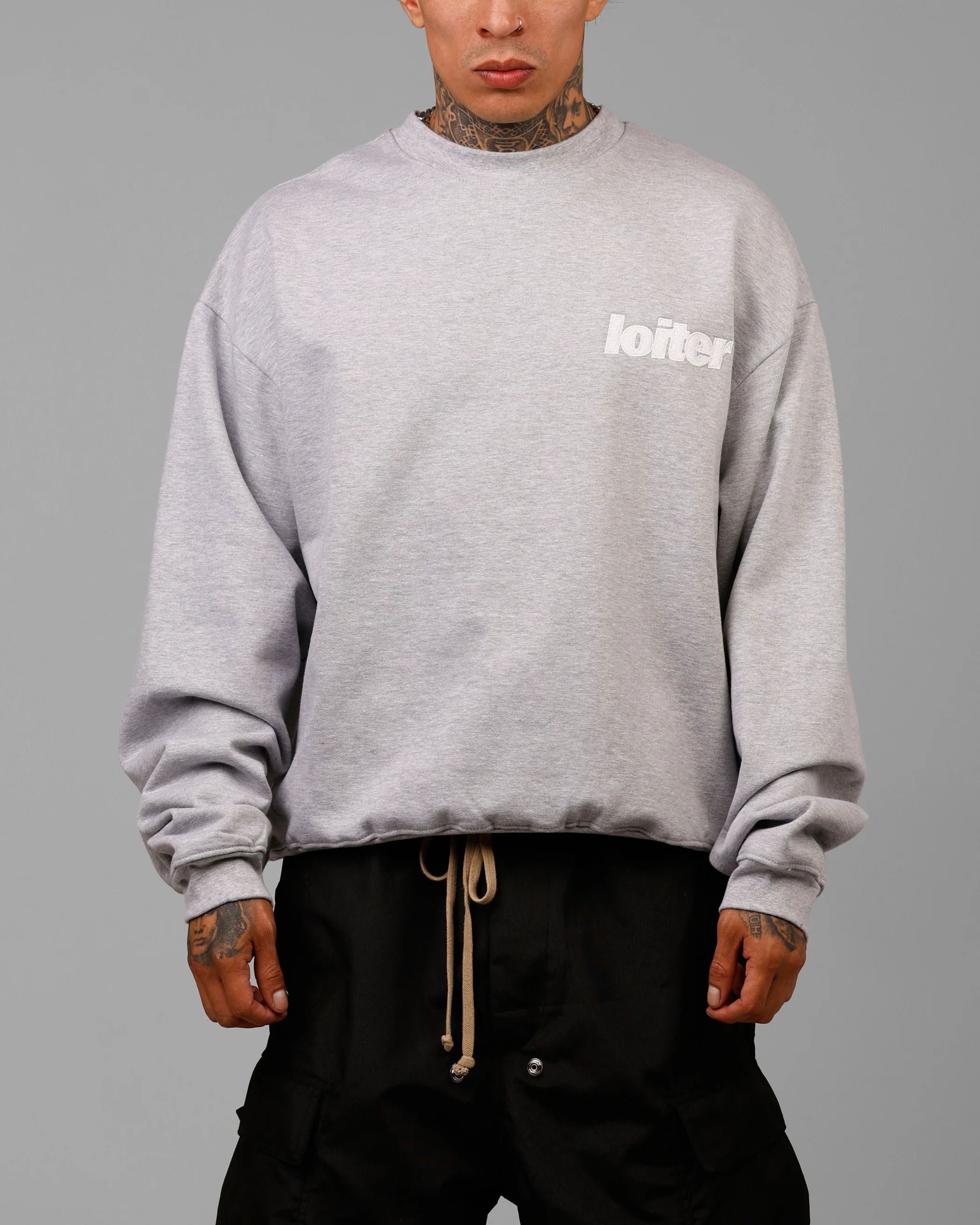 Loiter Freeway Crewneck Grey Marle - Image 2