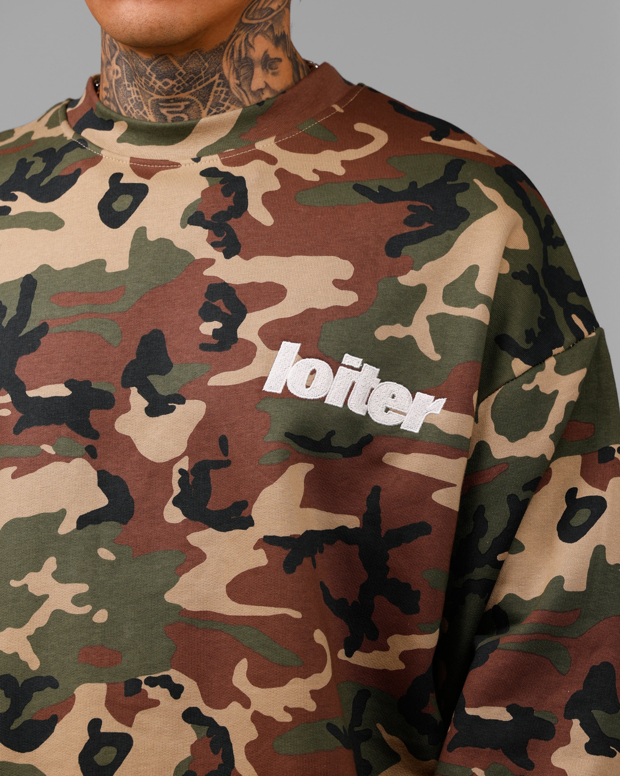 Loiter Freeway Crewneck Woodland Camo - Image 7