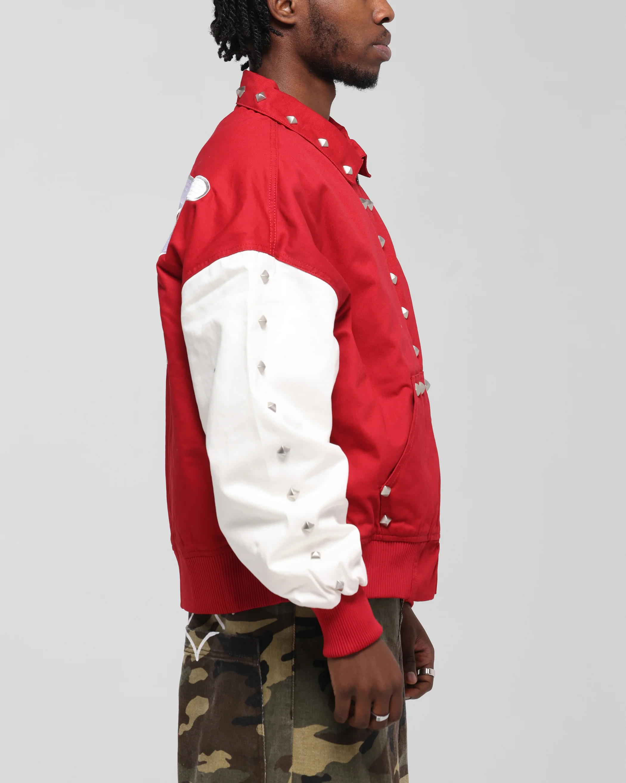 Loiter Frontier Varsity Jacket Red - Image 5