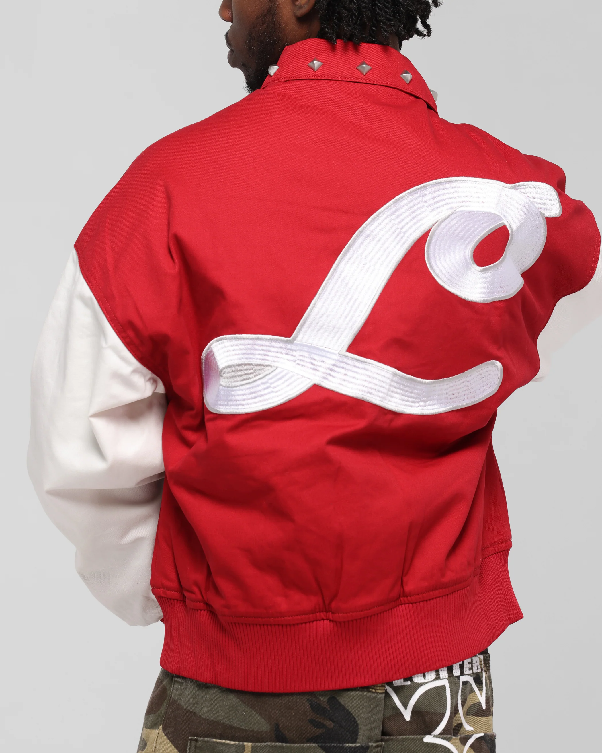 Loiter Frontier Varsity Jacket Red - Image 8