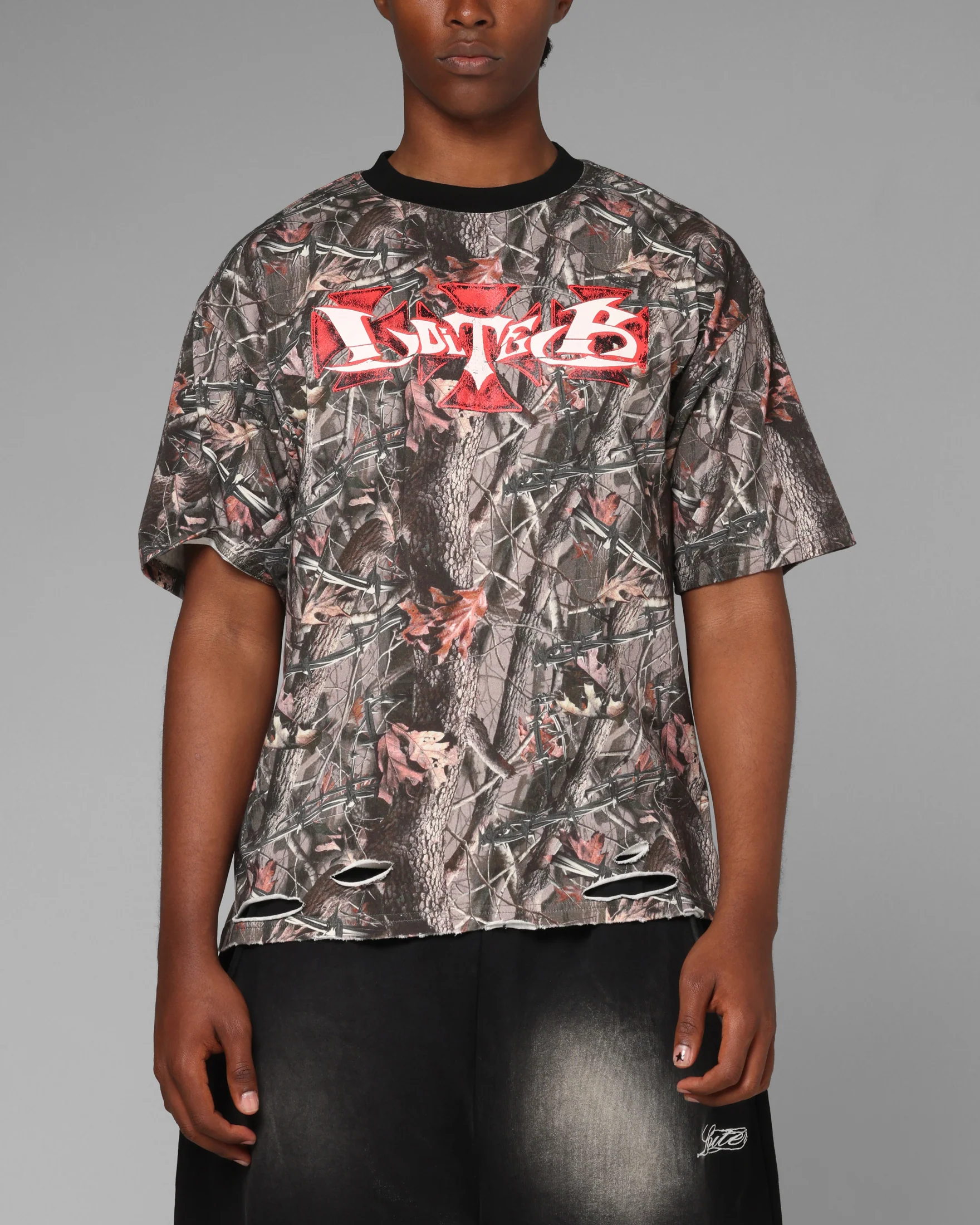 Loiter Holy Fire Premium T-Shirt Real Tree Camo - Image 2