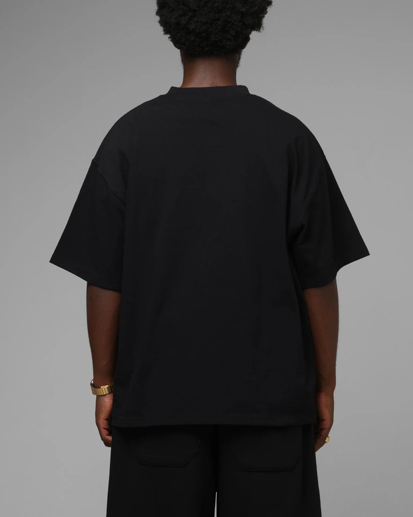 Loiter Hybrid Premium T-Shirt Black/Leopard - Image 3