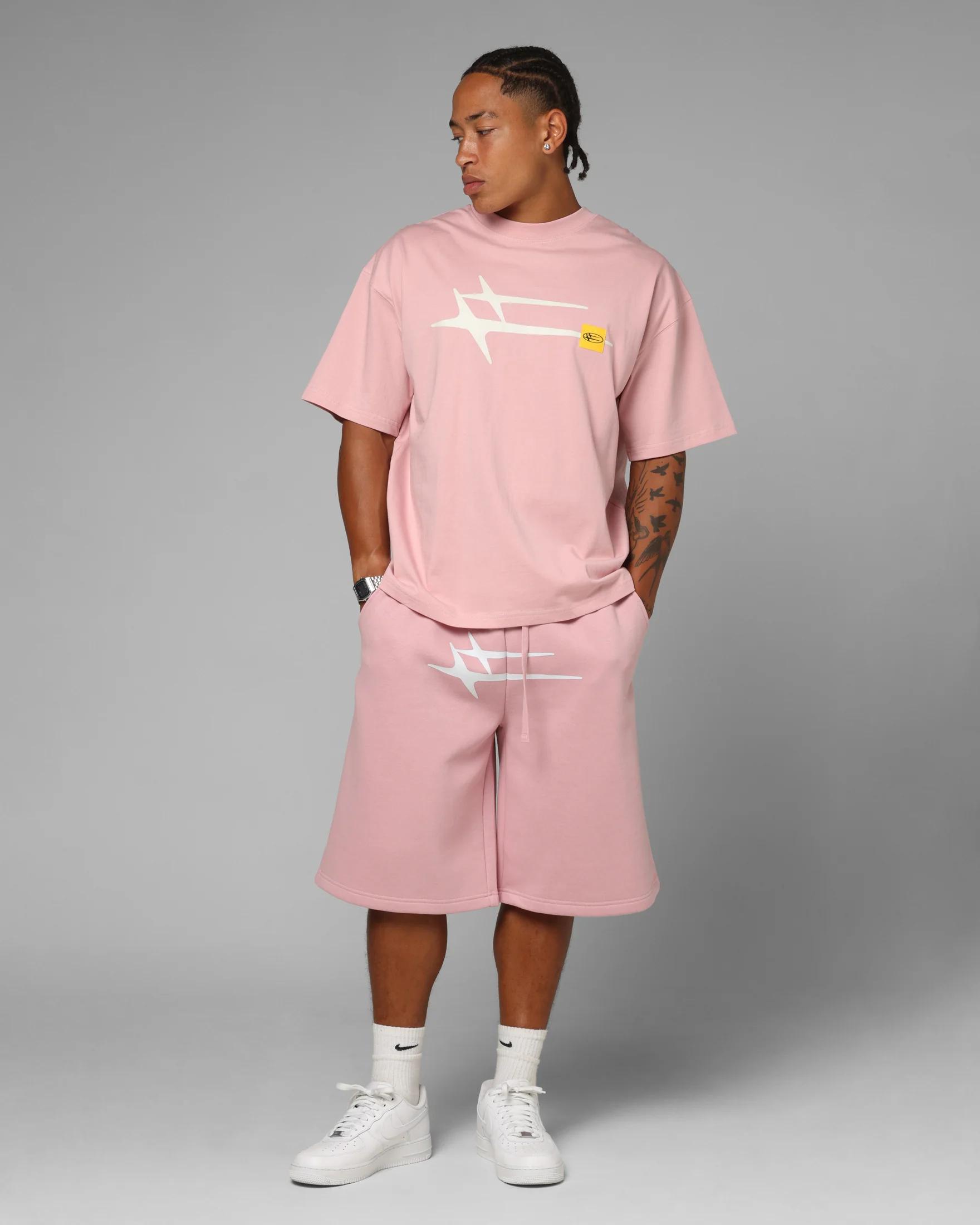 Loiter Hybrid Premium T-Shirt Dusty Pink - Image 2