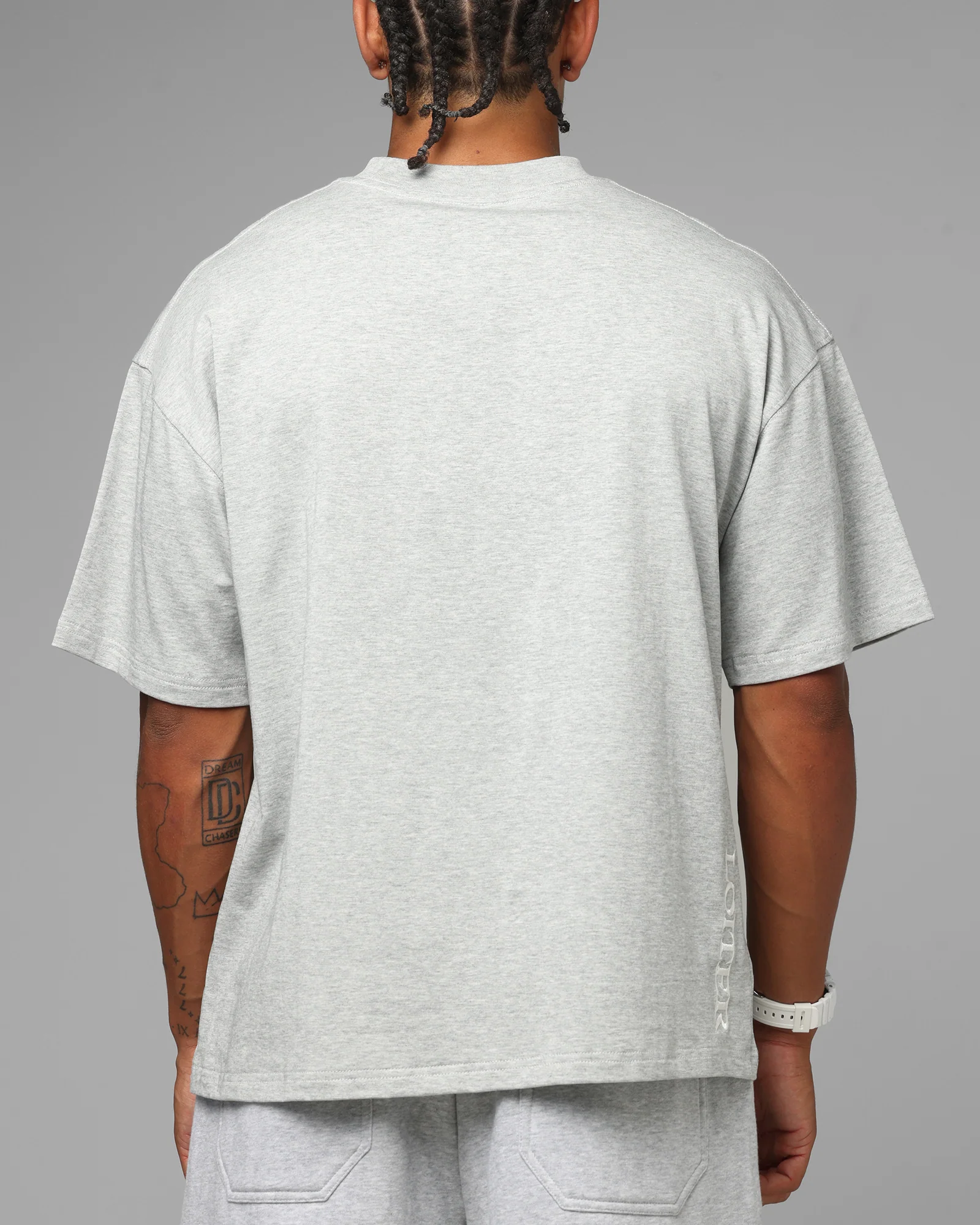 Loiter Hybrid Premium T-Shirt Grey Marle - Image 3