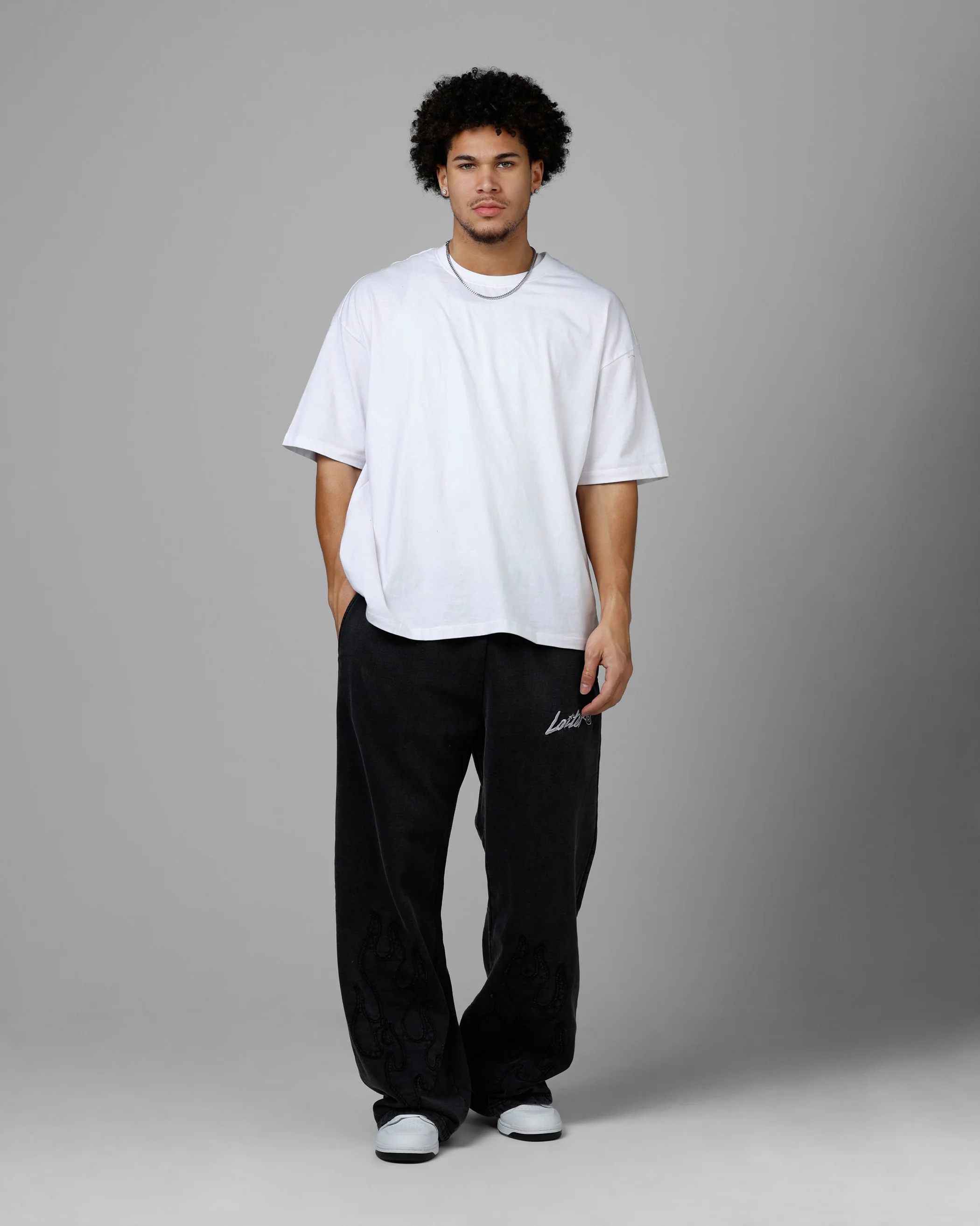 Loiter Inferno Sweatpants Washed Black - Image 2