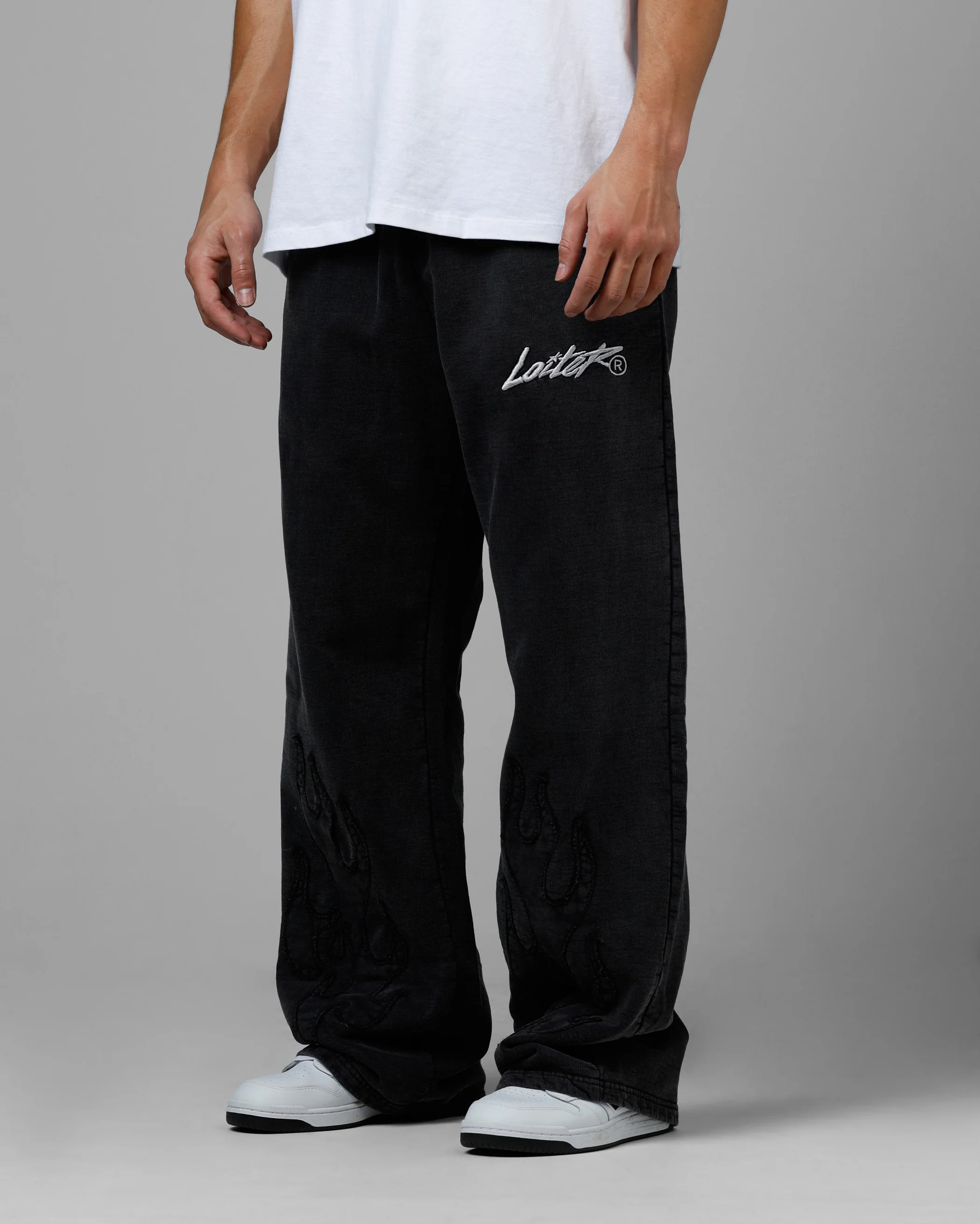 Loiter Inferno Sweatpants Washed Black - Image 4