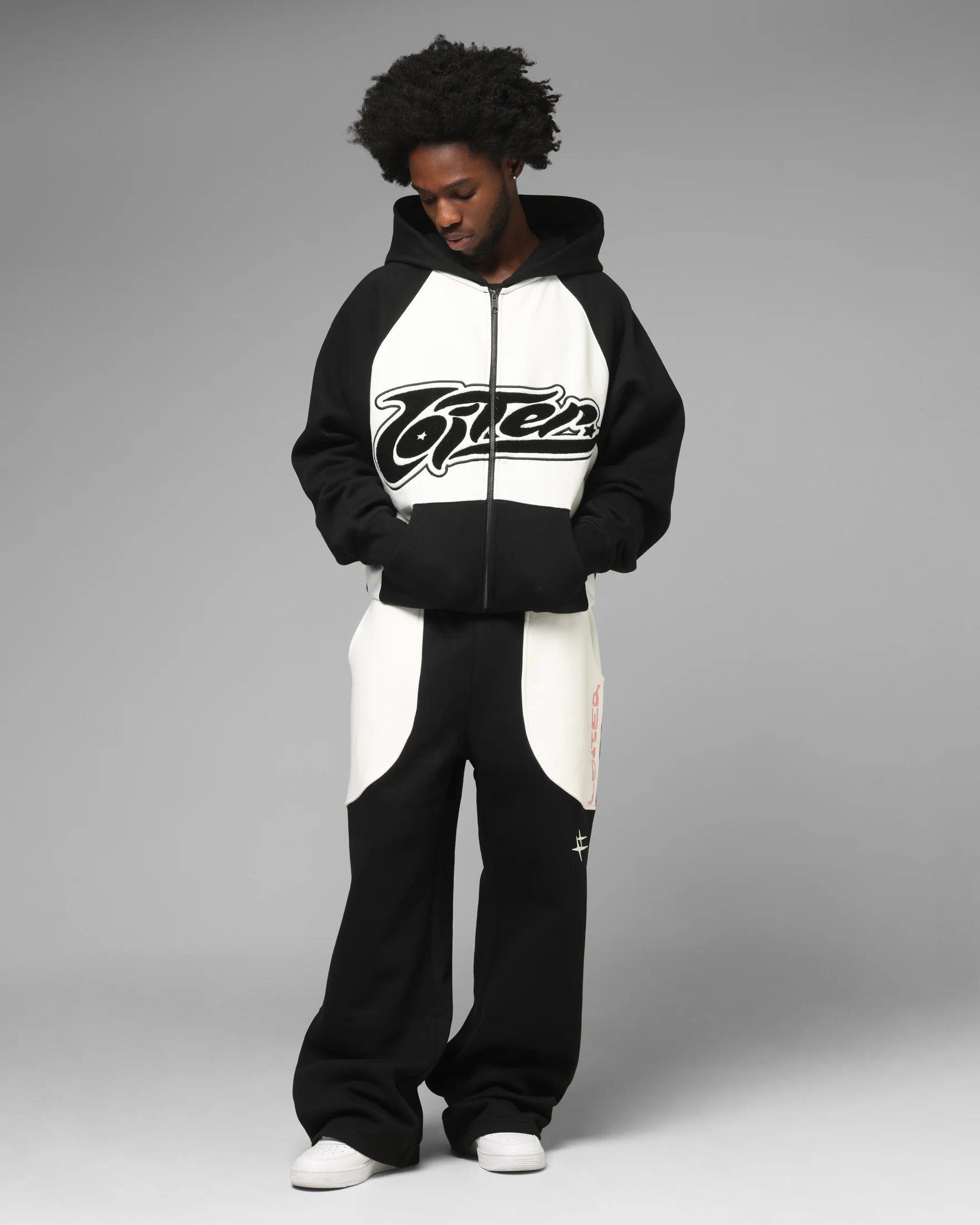 Loiter Jet Stream Sweat Pants Black - Image 2