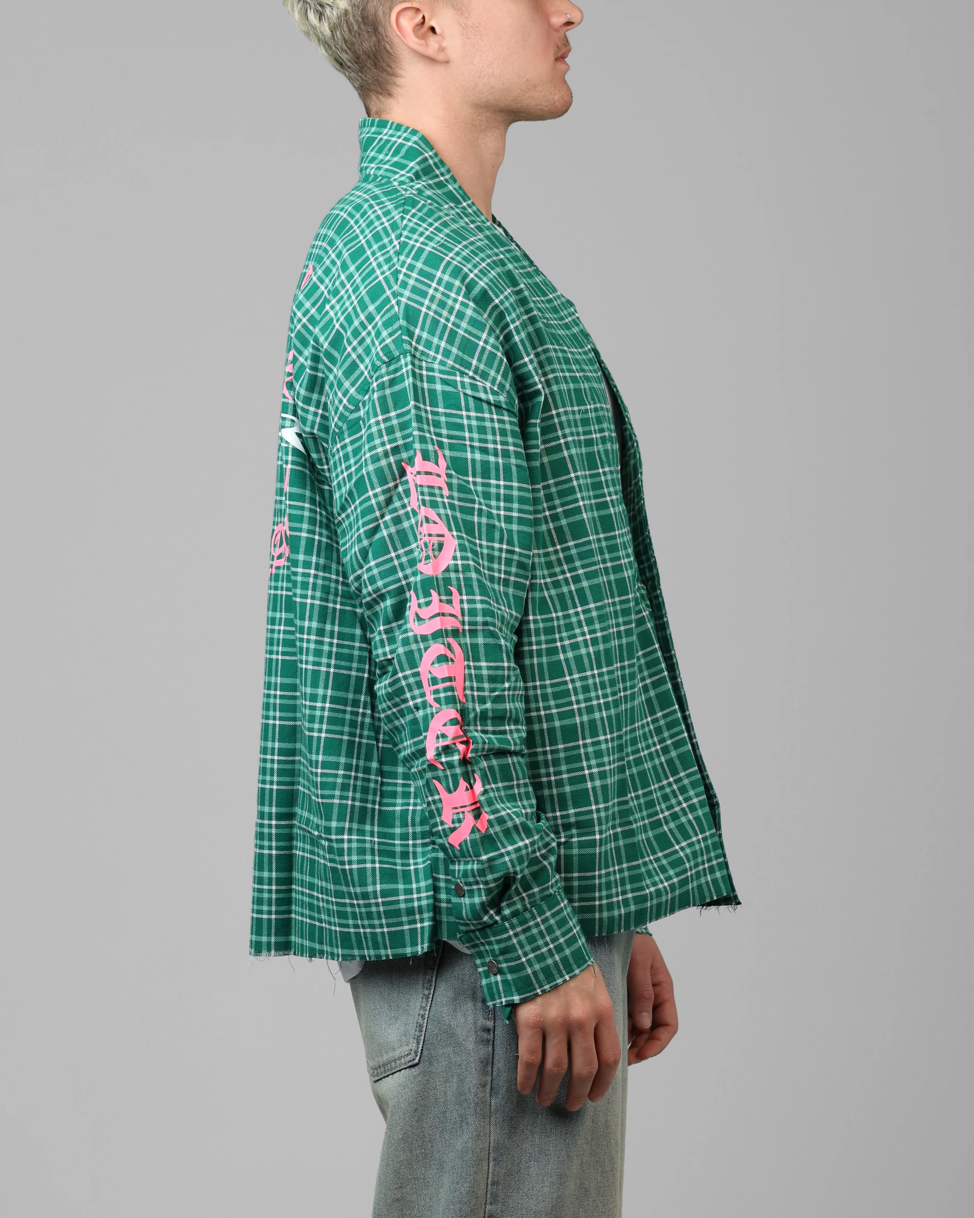 Loiter Kimono Flannel Green - Image 4