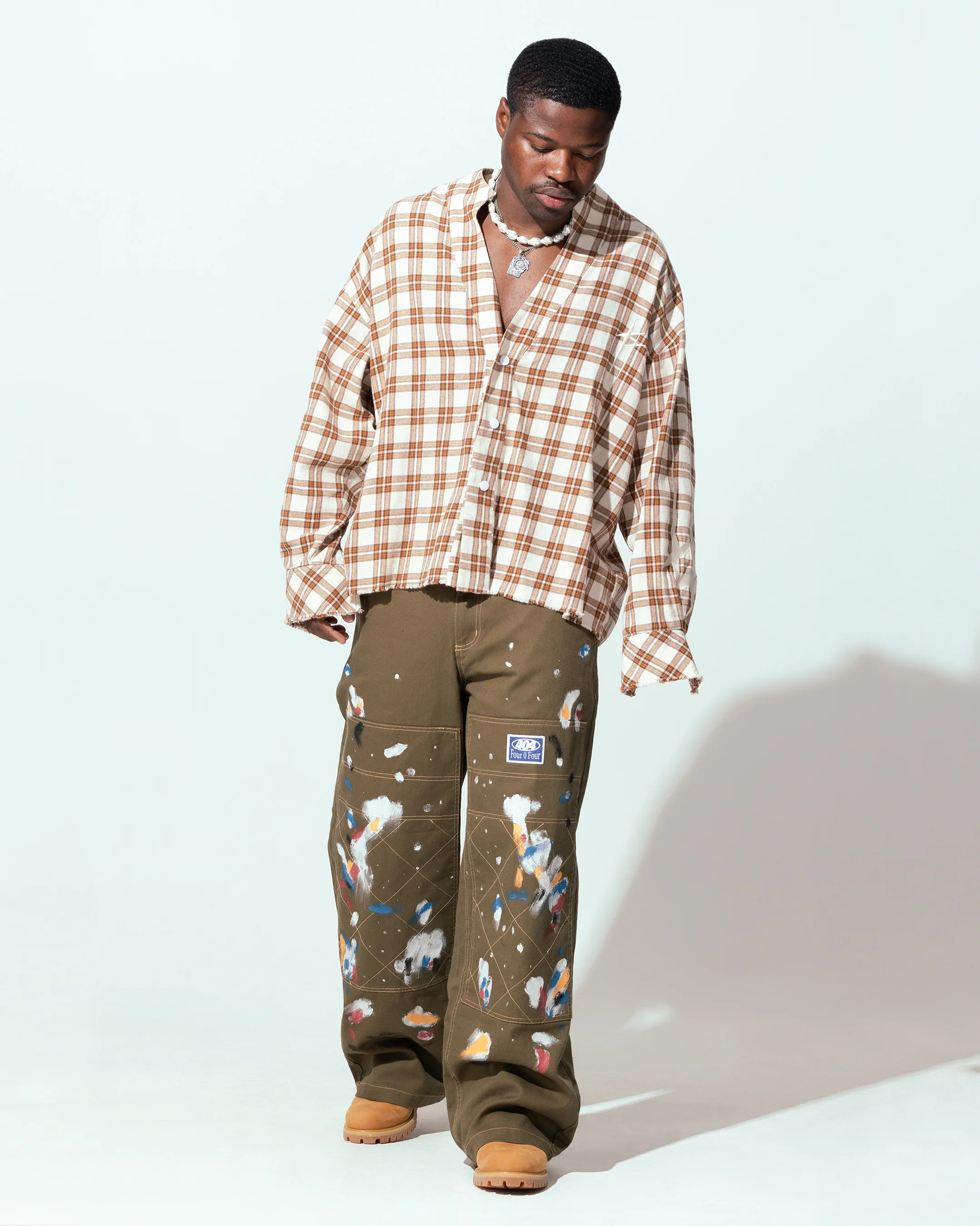 Loiter Kimono Flannel Tan - Image 3