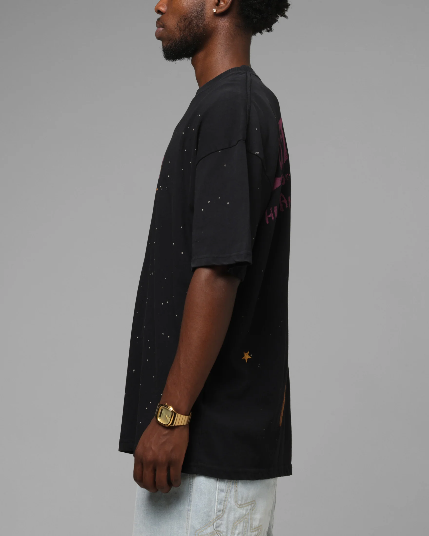 Loiter Melancholy T-Shirt Black Acidwash - Image 6