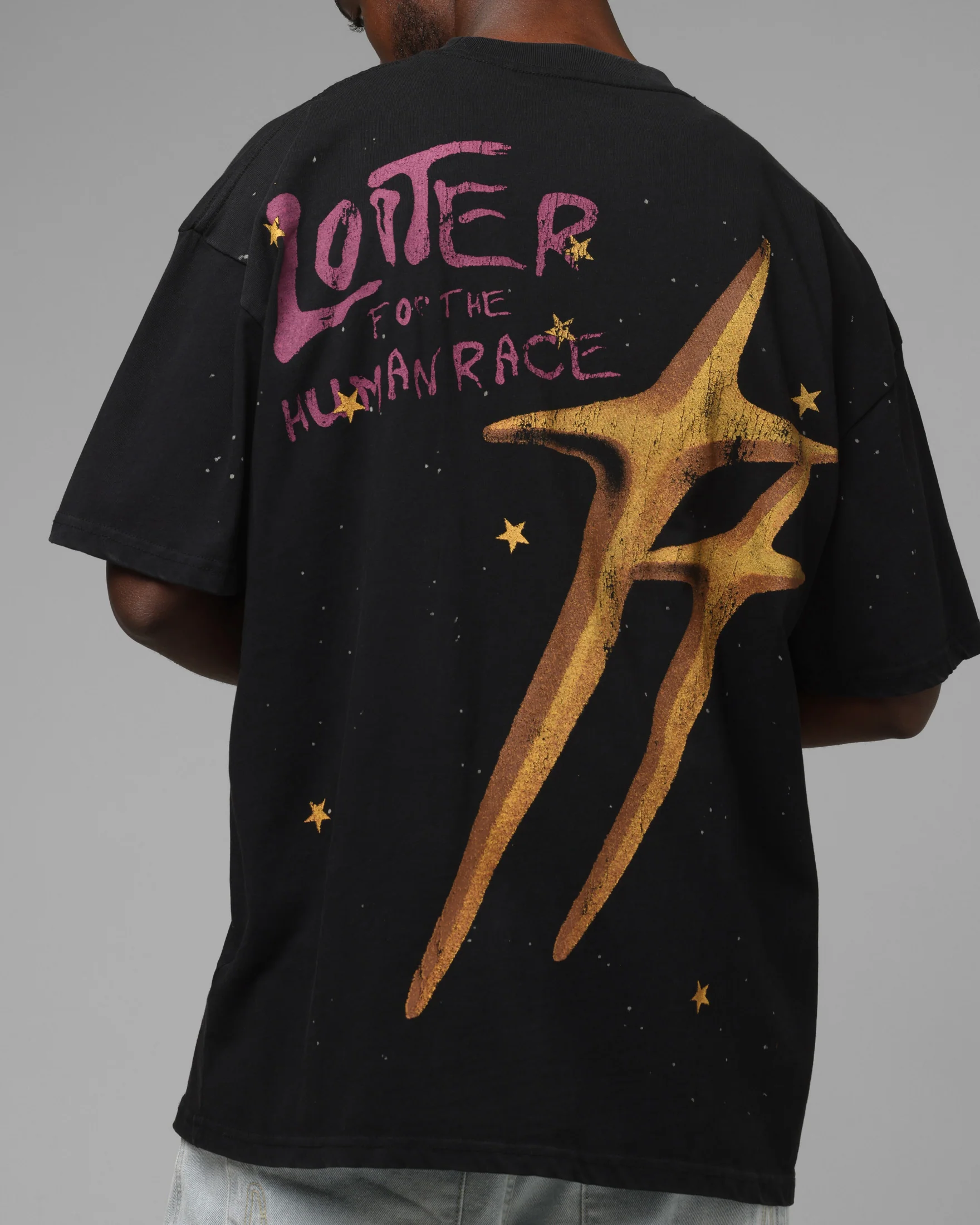 Loiter Melancholy T-Shirt Black Acidwash - Image 7