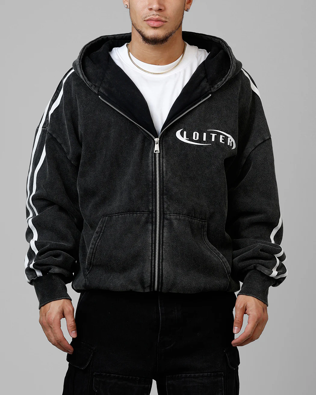 Loiter Night Vision Hoodie Washed Black - Image 2