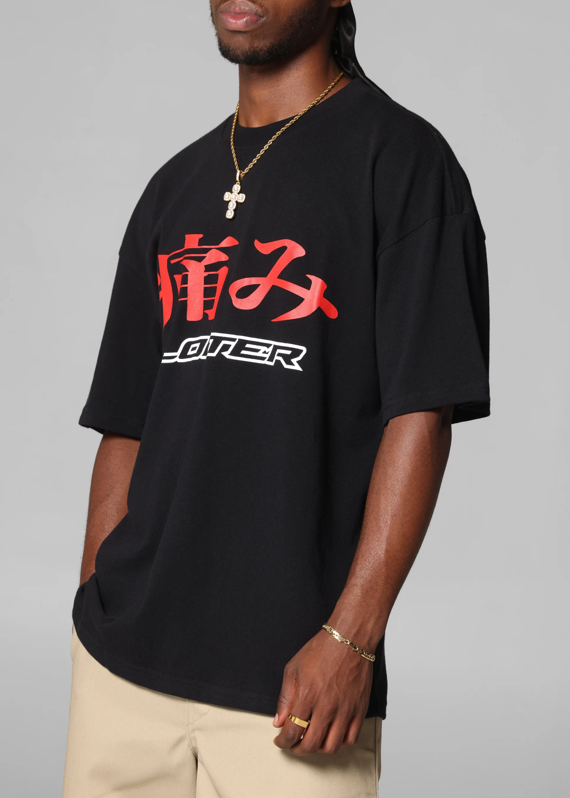 Loiter Pain T-Shirt Black - Image 8
