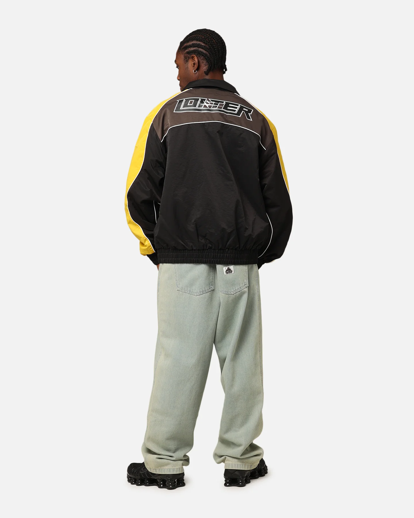 Loiter Paradise Track Jacket Black/Yellow - Image 4