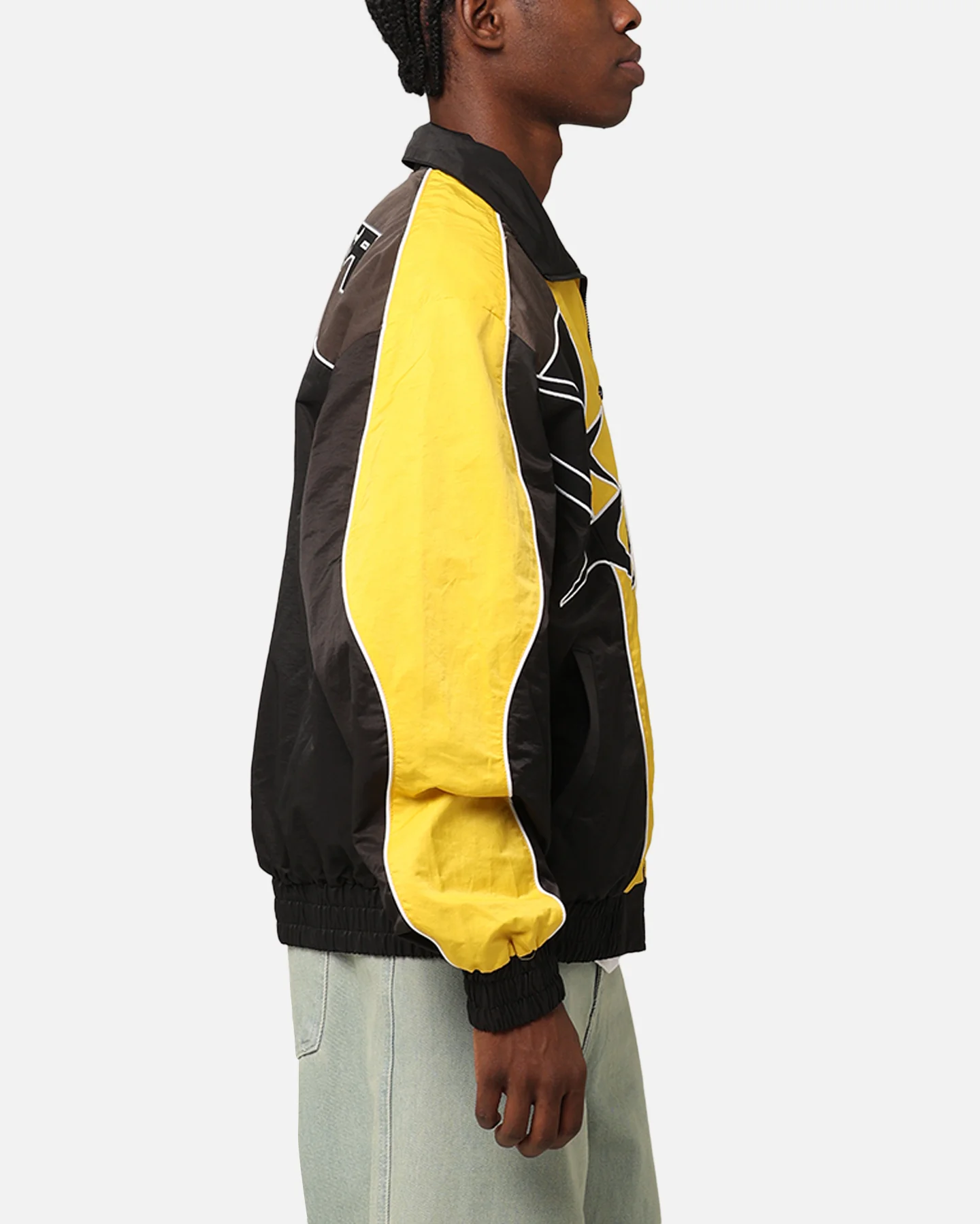 Loiter Paradise Track Jacket Black/Yellow - Image 5