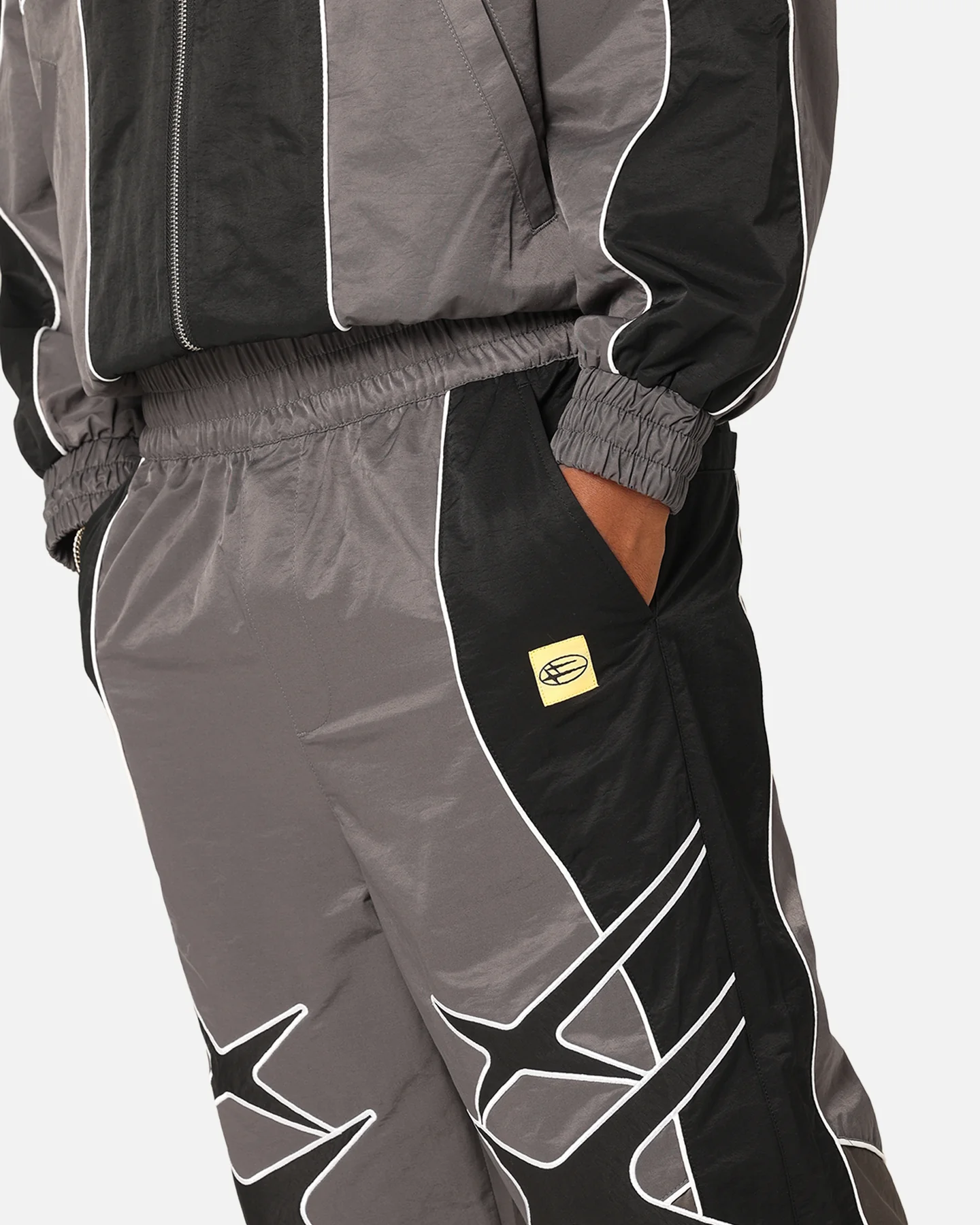 Loiter Paradise Track Pants Black/Grey - Image 4