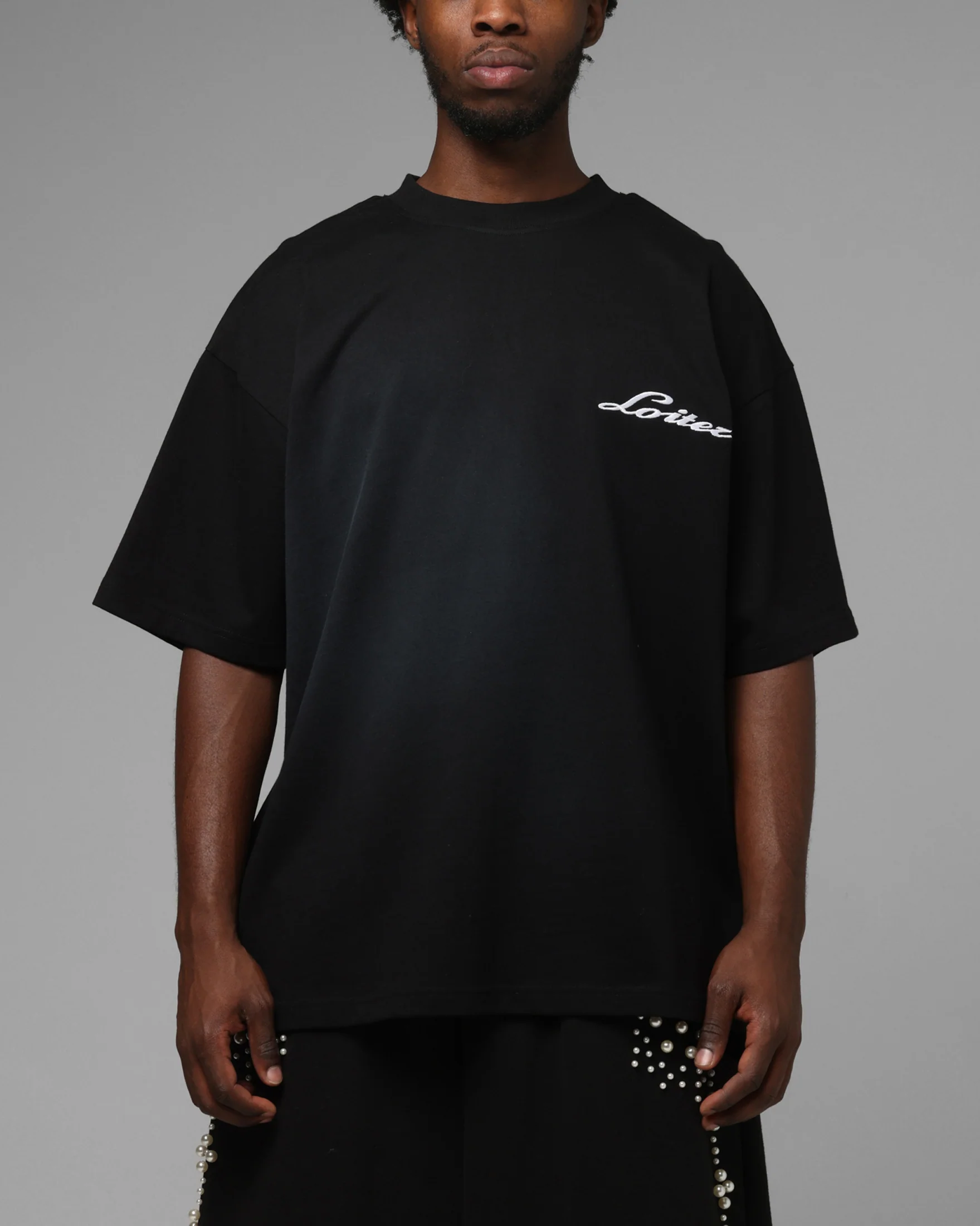 Loiter Pearl T-Shirt Black - Image 2