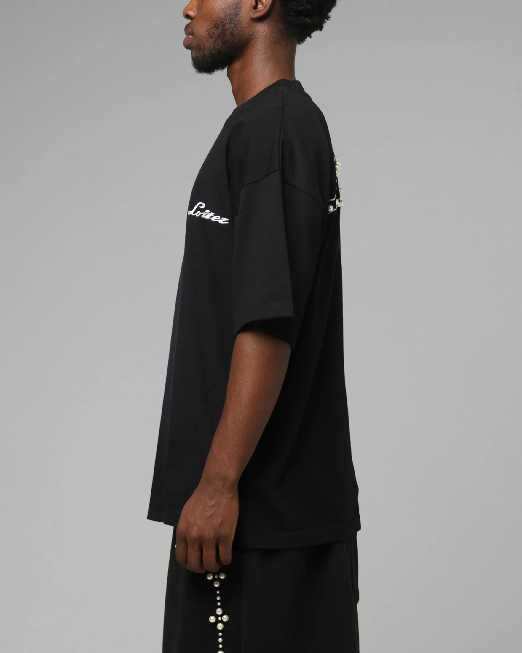Loiter Pearl T-Shirt Black - Image 6