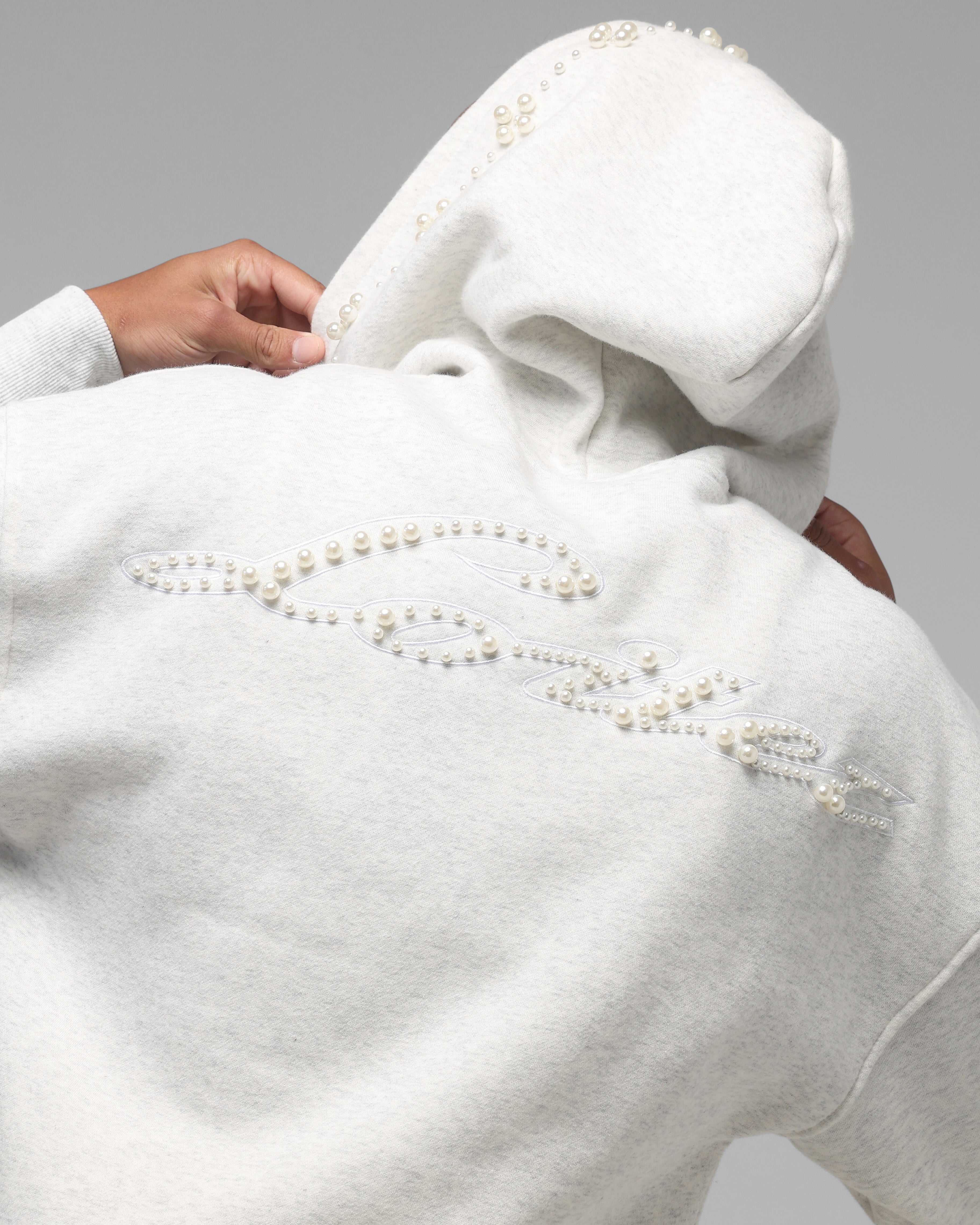 Loiter Pearl Zip Hoodie Off White - Image 8