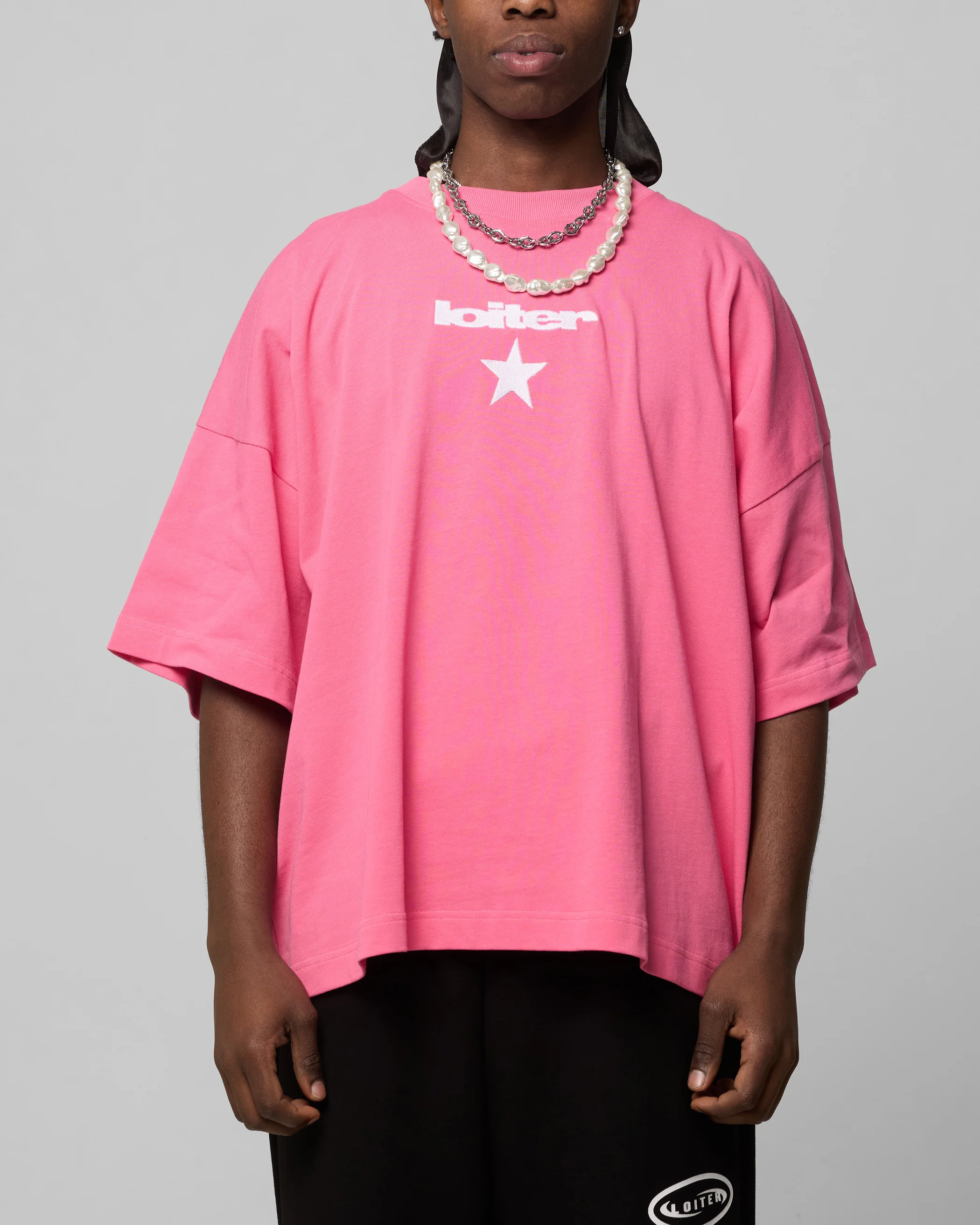 Loiter Premium Essentials Boxy T-Shirt Pink - Image 2