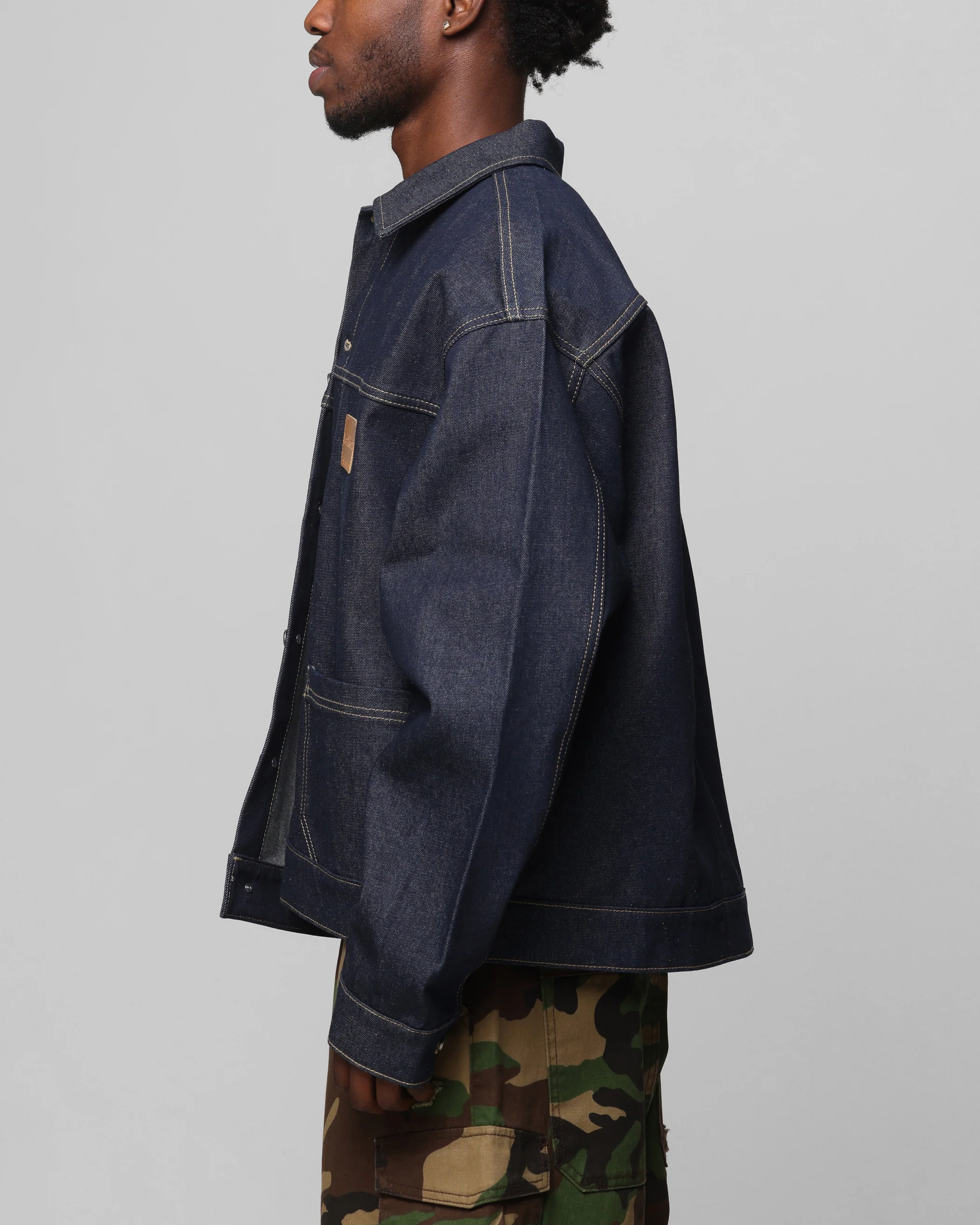 Loiter Prestige Denim Jacket Raw Indigo - Image 5