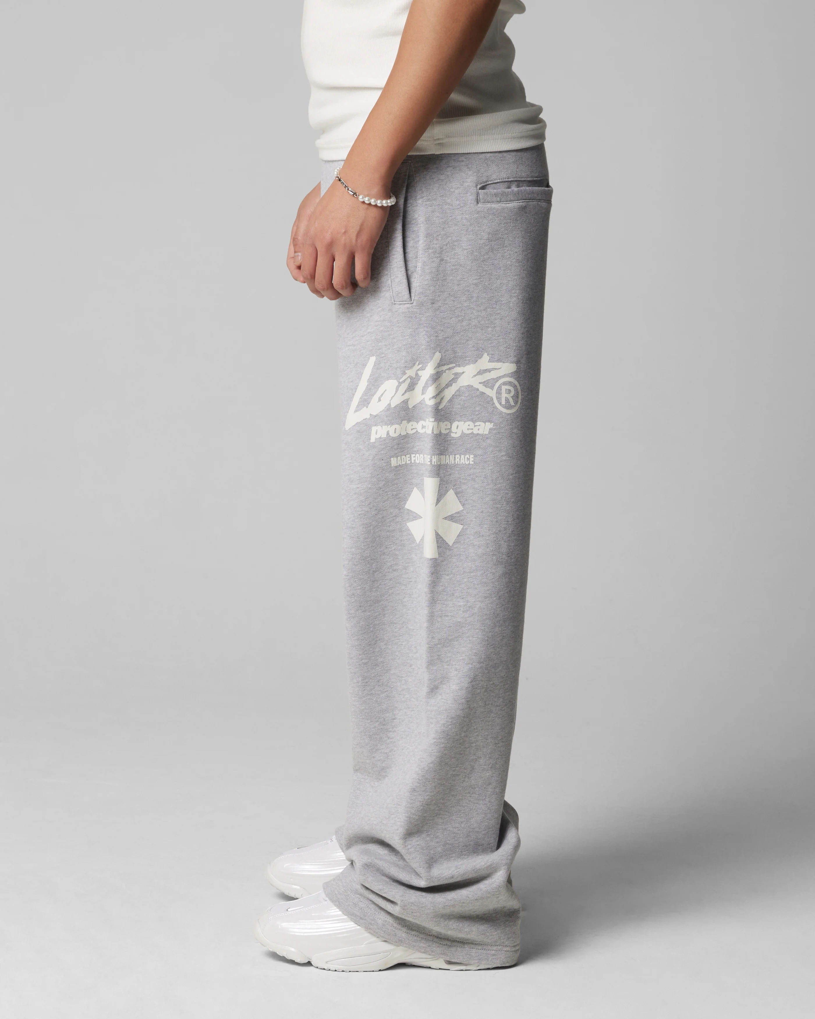 Loiter Protective Wide Leg Track Pants Grey - Image 6