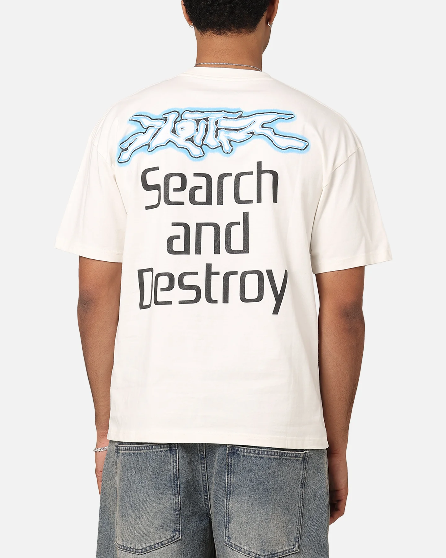 Loiter Search And Destroy T-Shirt Off White - Image 2