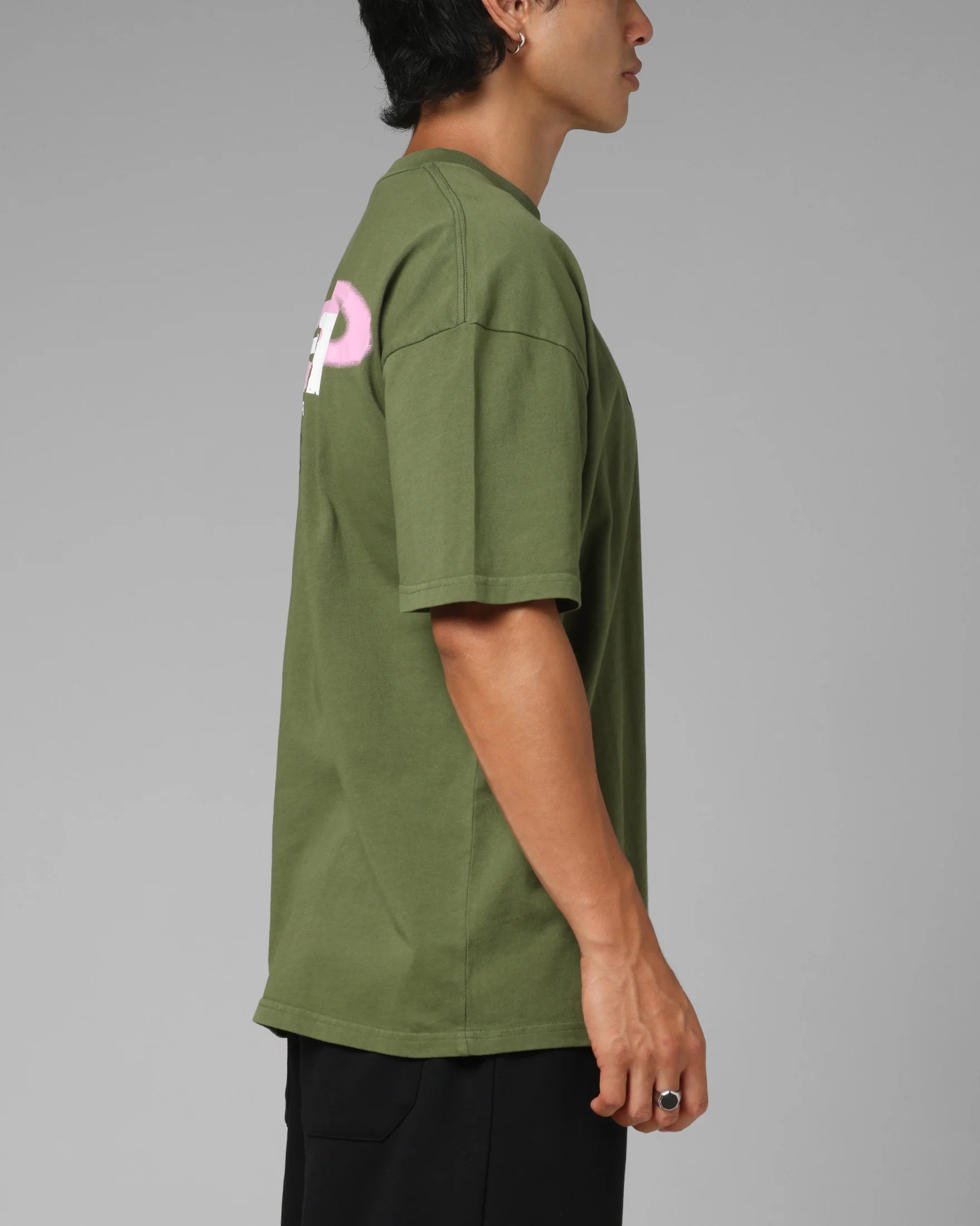 Loiter Shadowmark T-Shirt Olive Green - Image 5