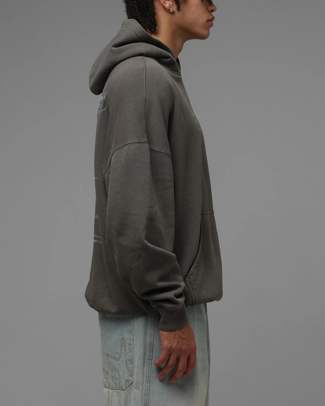 Loiter Speedform Hoodie Washed Charcoal - Image 5