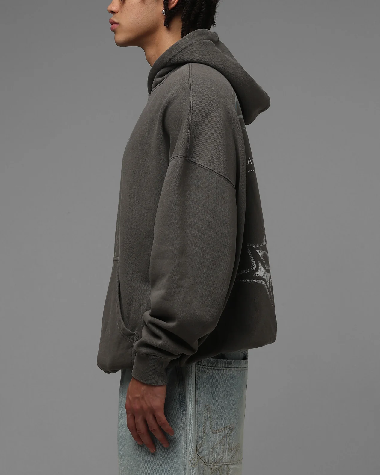 Loiter Speedform Hoodie Washed Charcoal - Image 6
