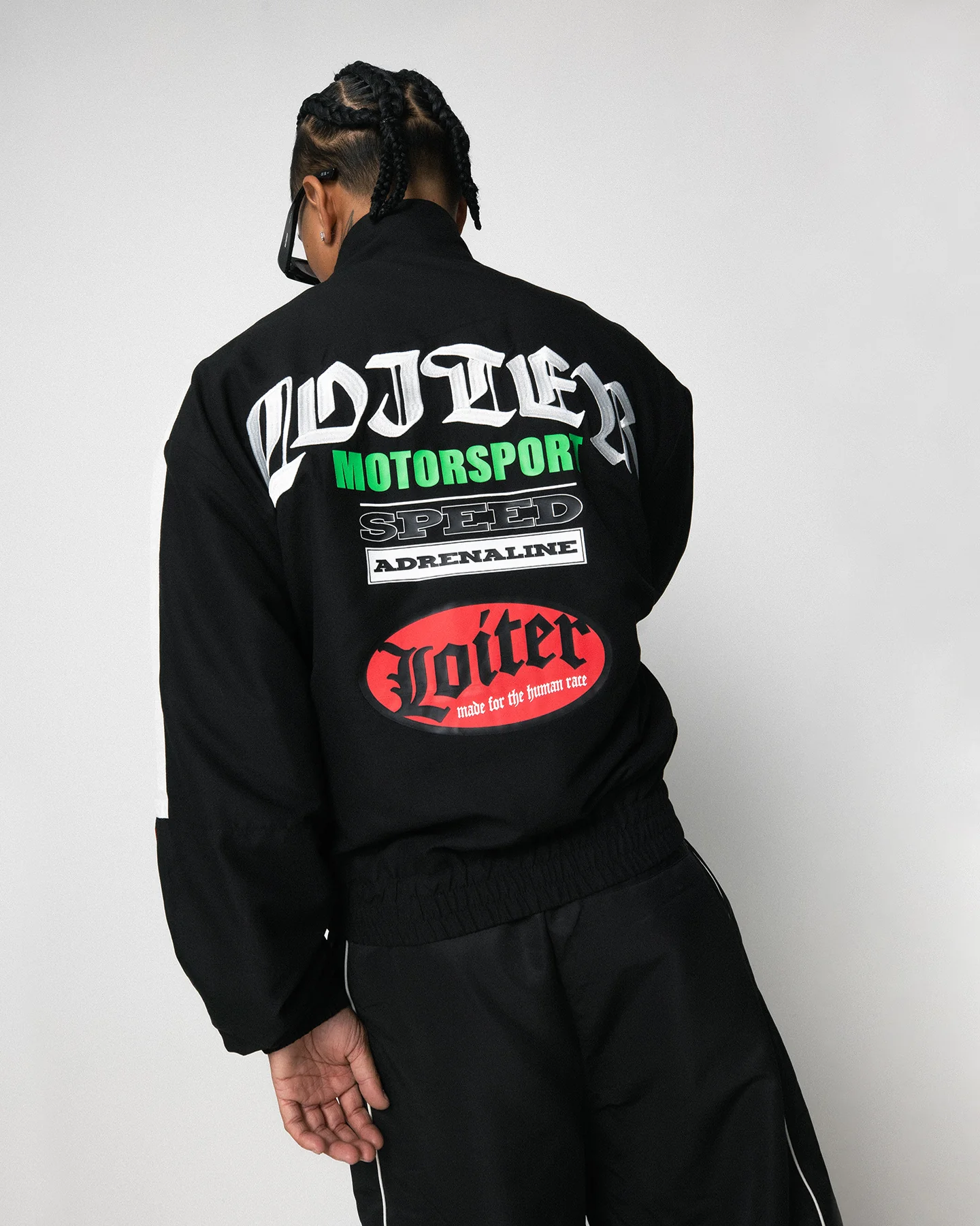 Loiter Speedway Windbreaker Jacket Black - Image 2