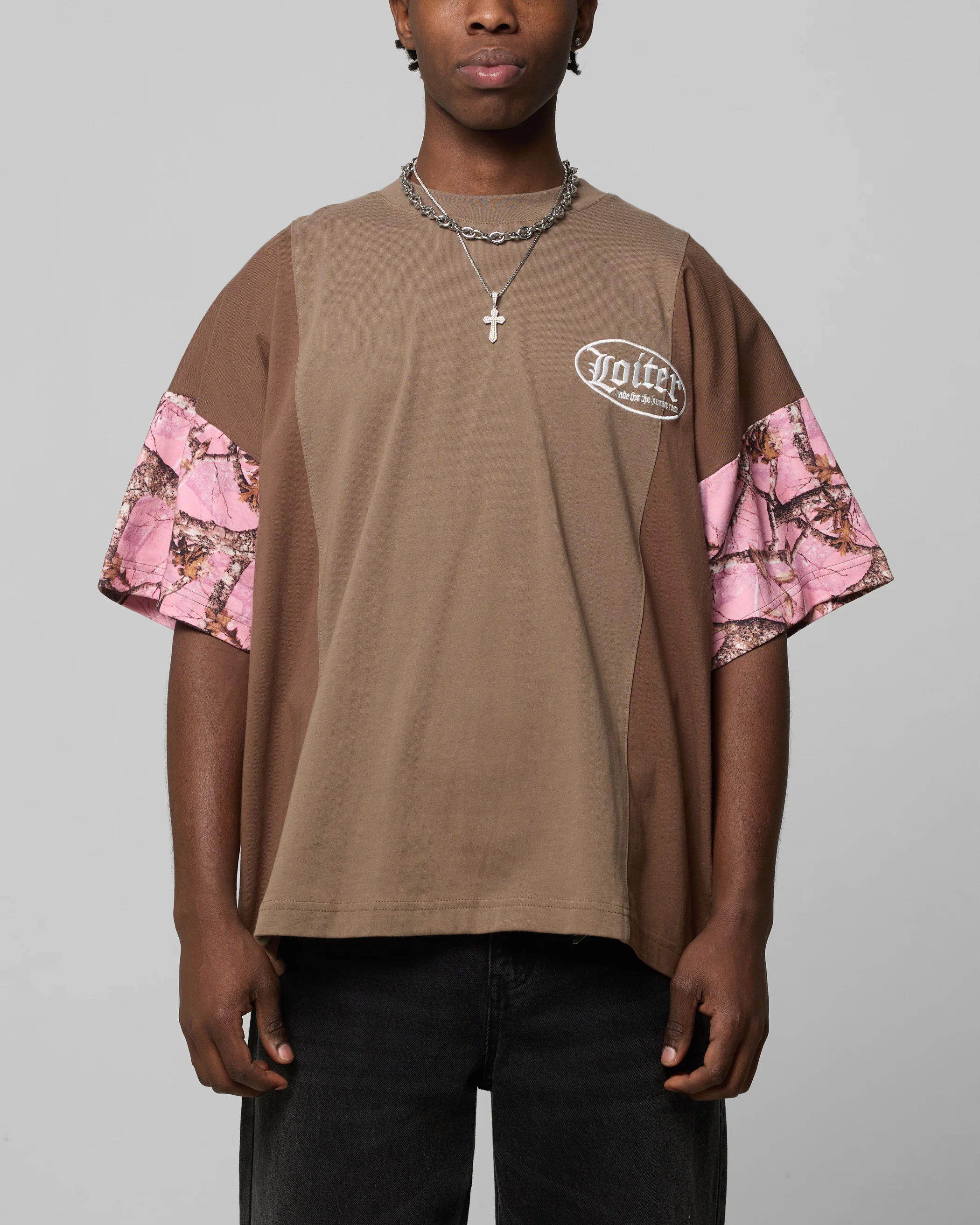 Loiter Splinter T-Shirt Pink Camo - Image 2
