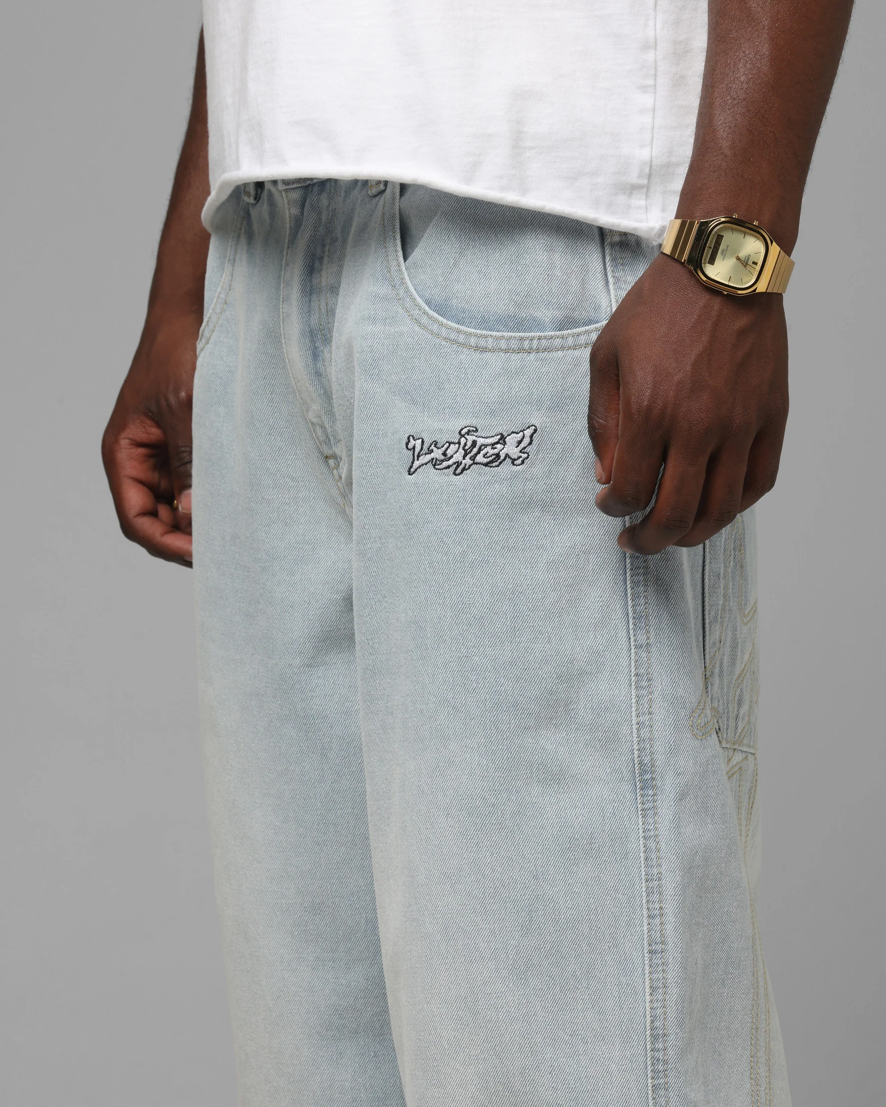 Loiter Star Born Jeans Bleached Blue - Image 5