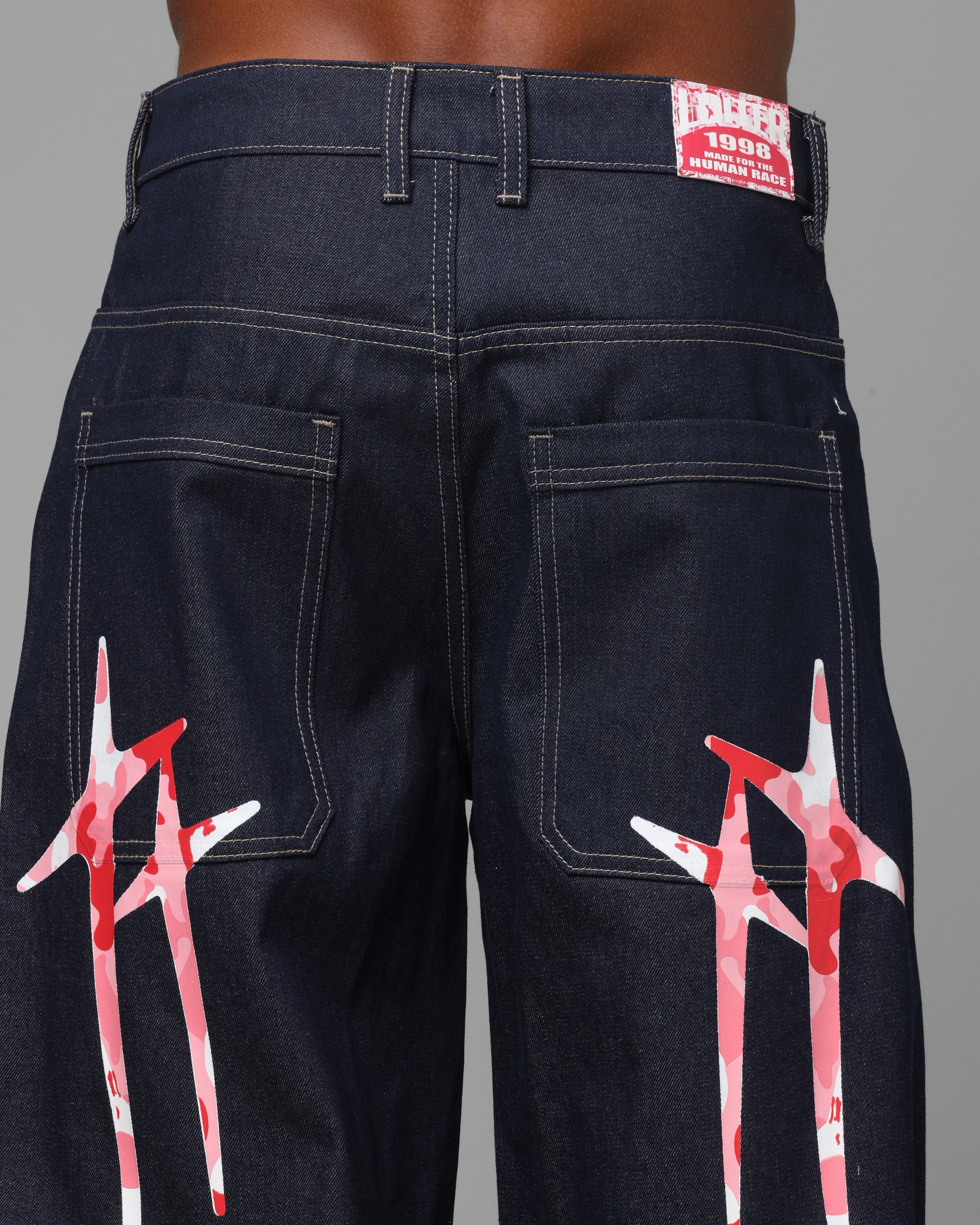 Loiter Star Born Jeans Indigo/Pink - Image 8