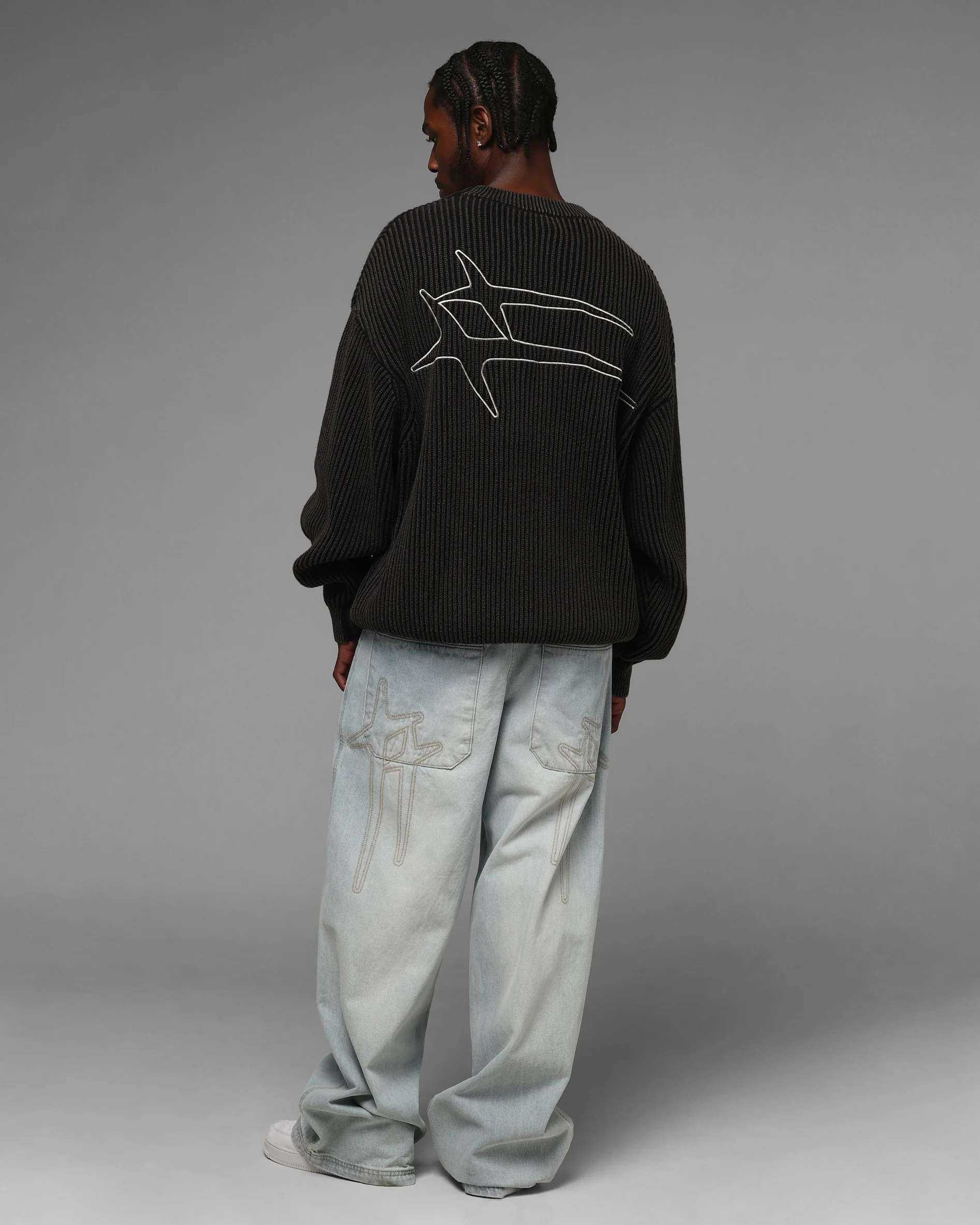 Loiter Star Born Knit Sweater Black - Image 3