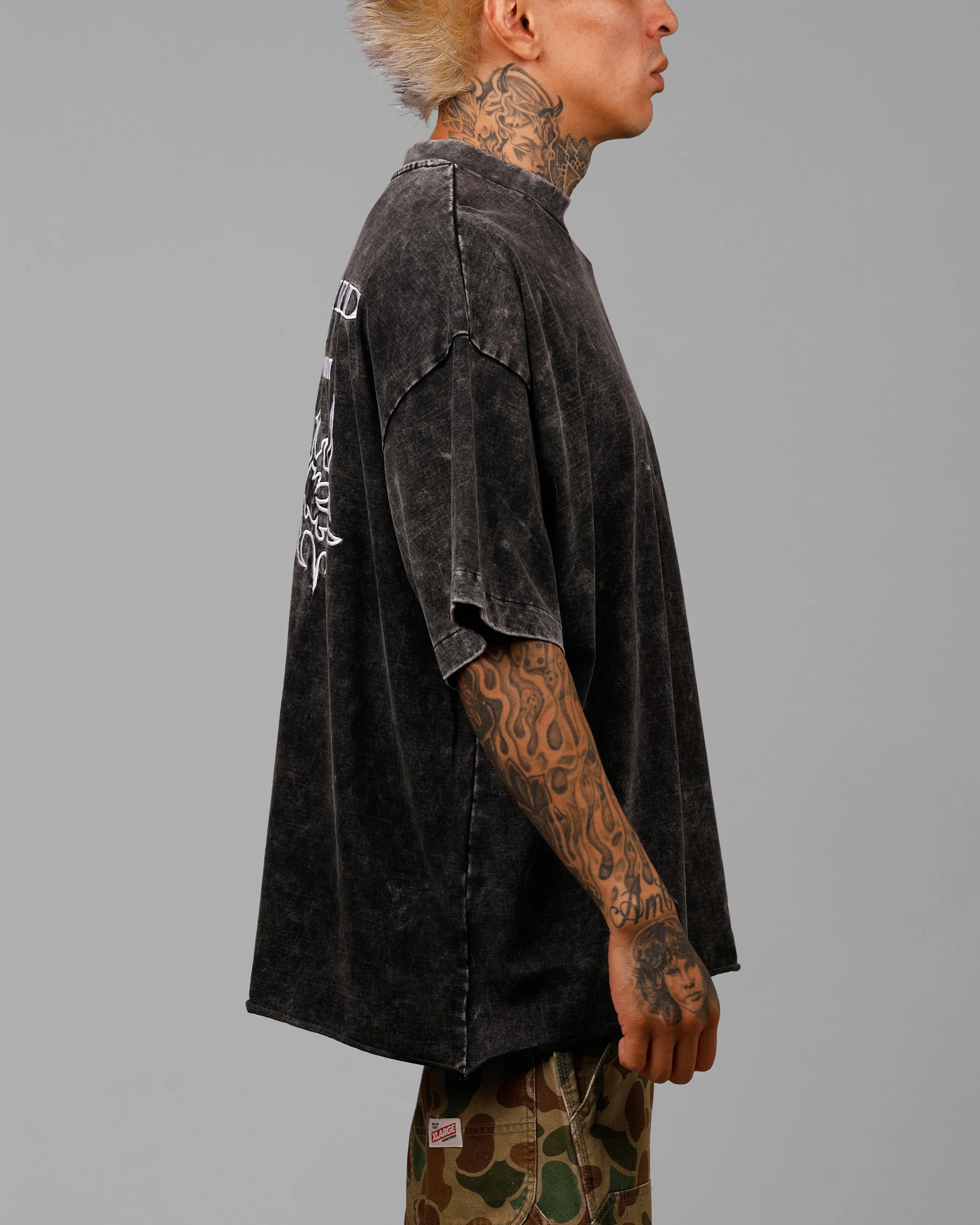 Loiter Star Child Pocket T-Shirt Black Wash - Image 4