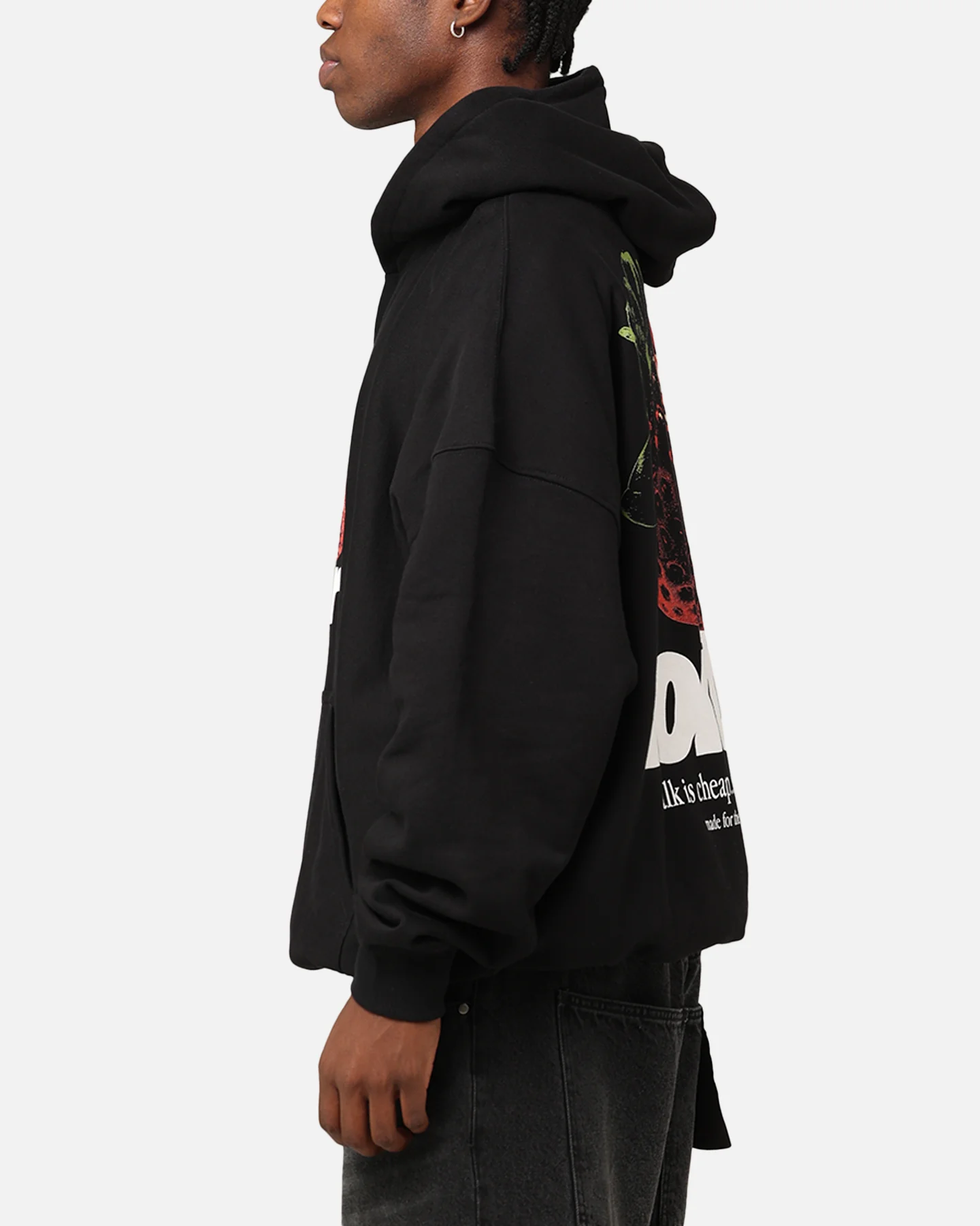 Loiter Strawberry Hoodie Black - Image 6