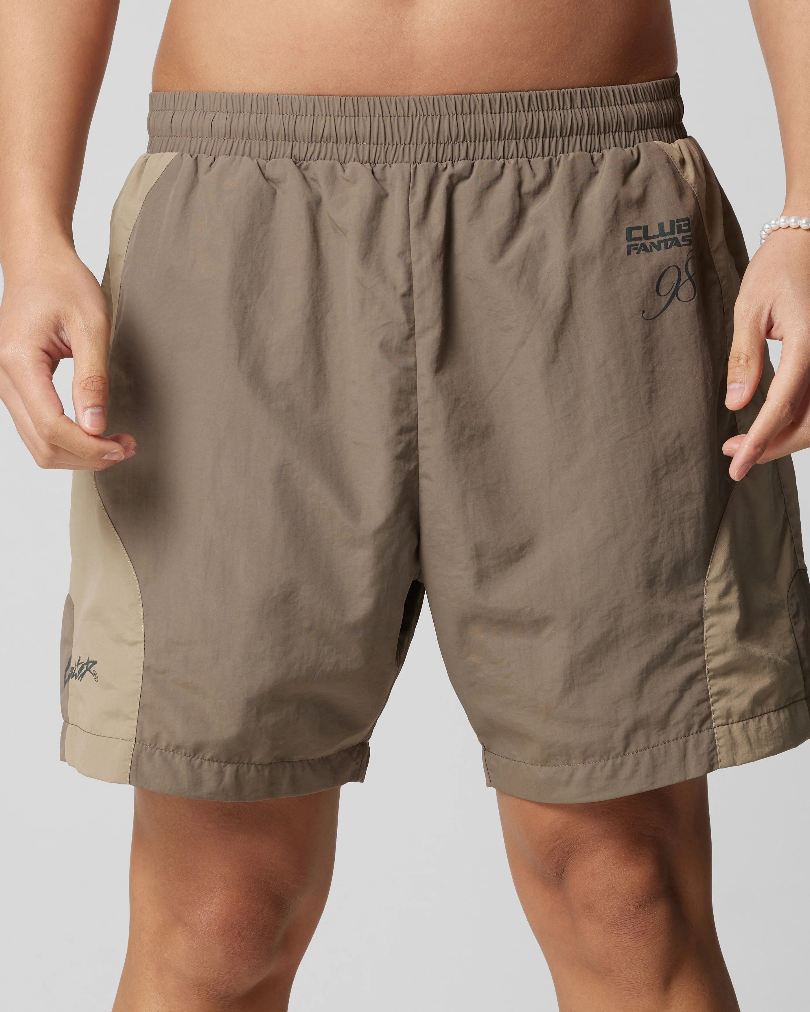 Loiter Subculture Panel Shorts Brown - Image 7
