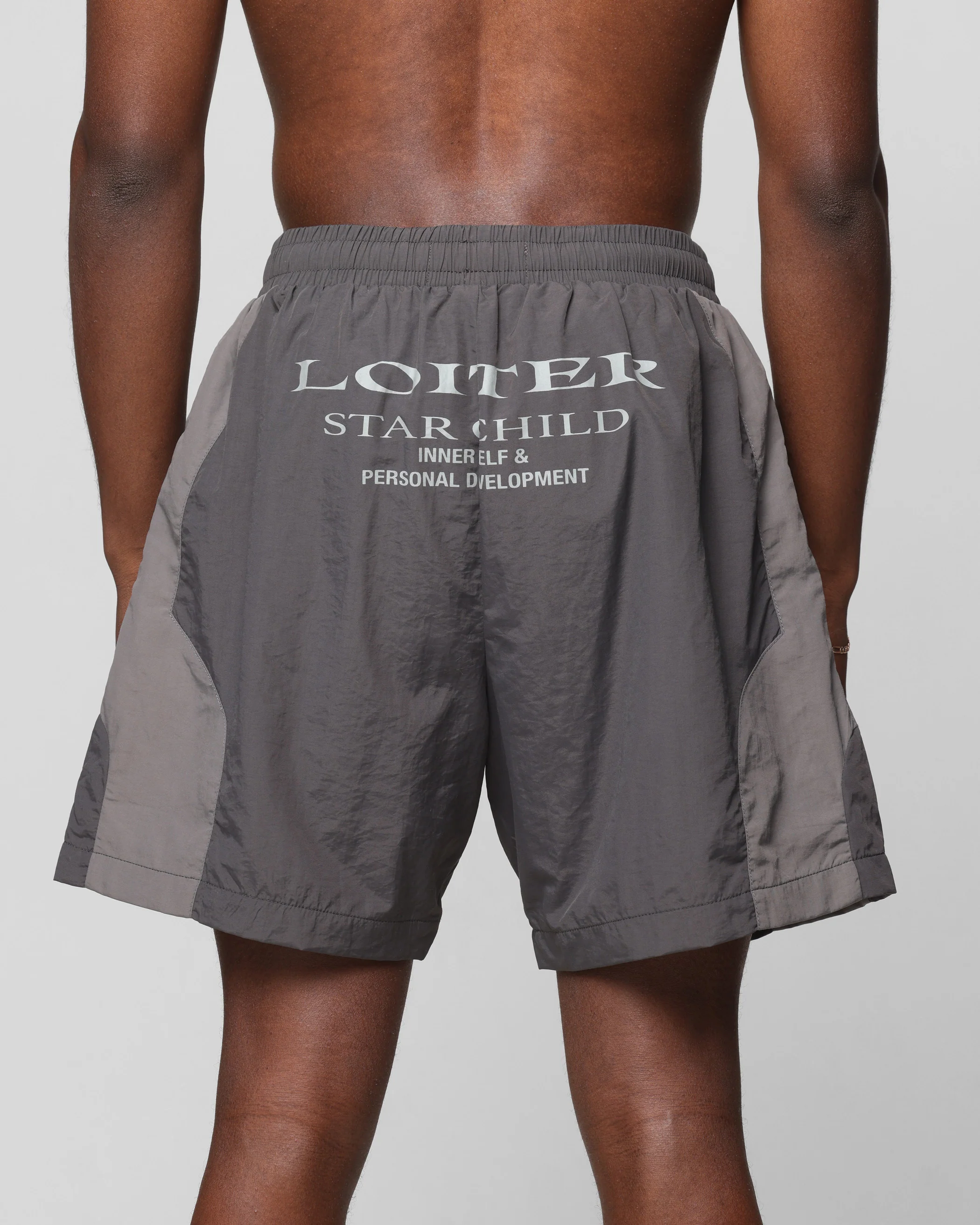 Loiter Subculture Panel Shorts Charcoal - Image 8