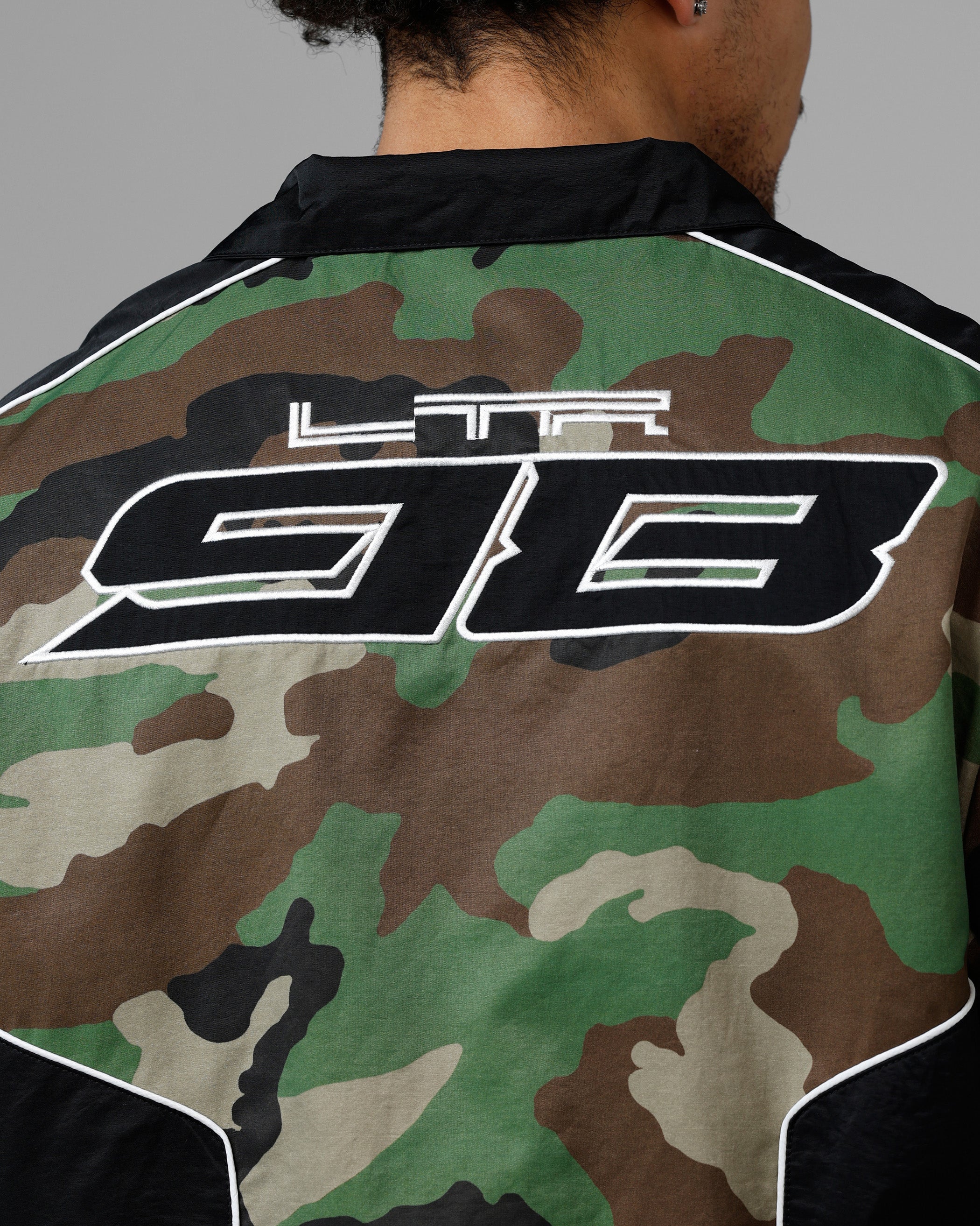 Loiter Tactical Track Jacket Woodland Camo - Image 8