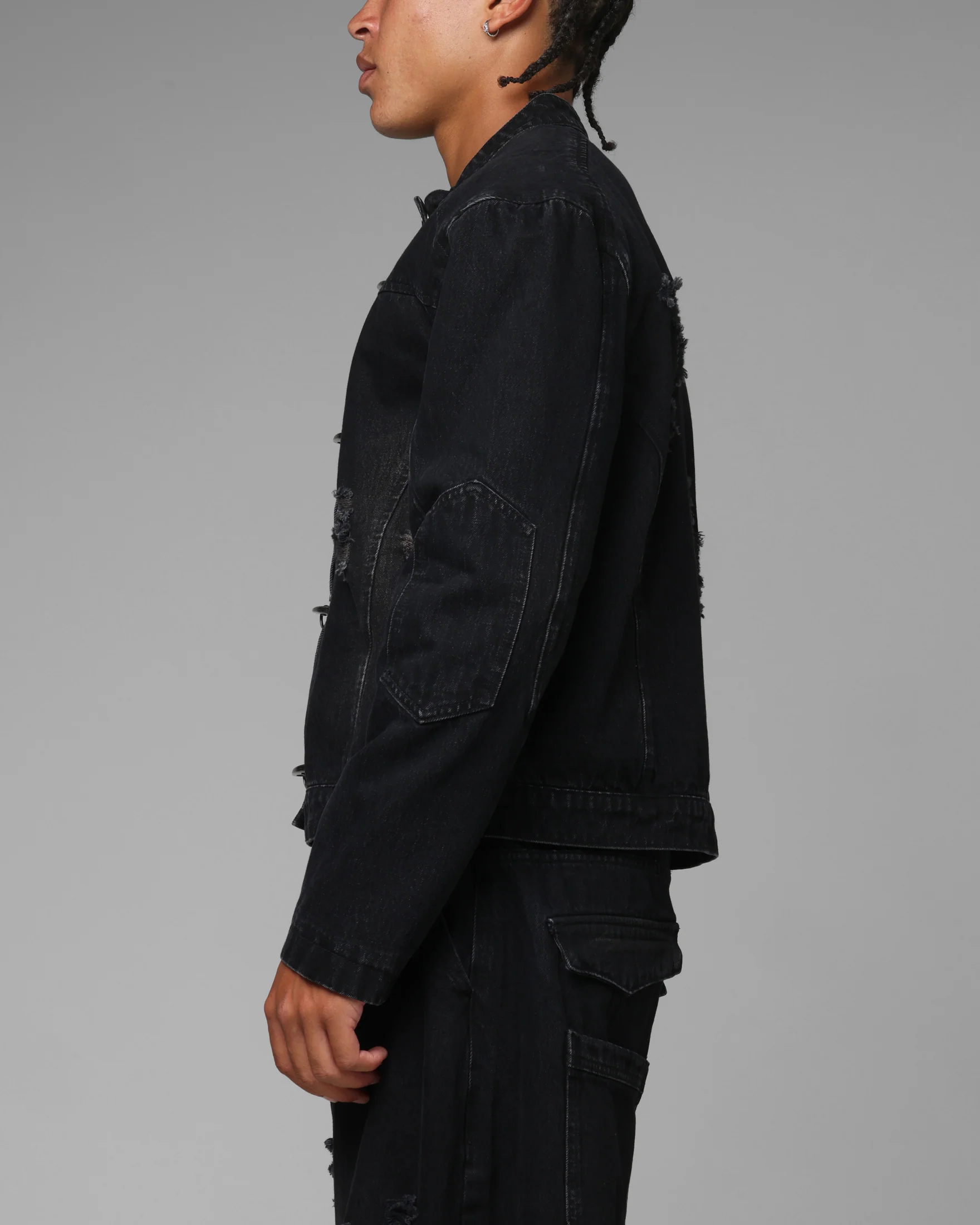Loiter Thrasher Jacket Washed Black - Image 5