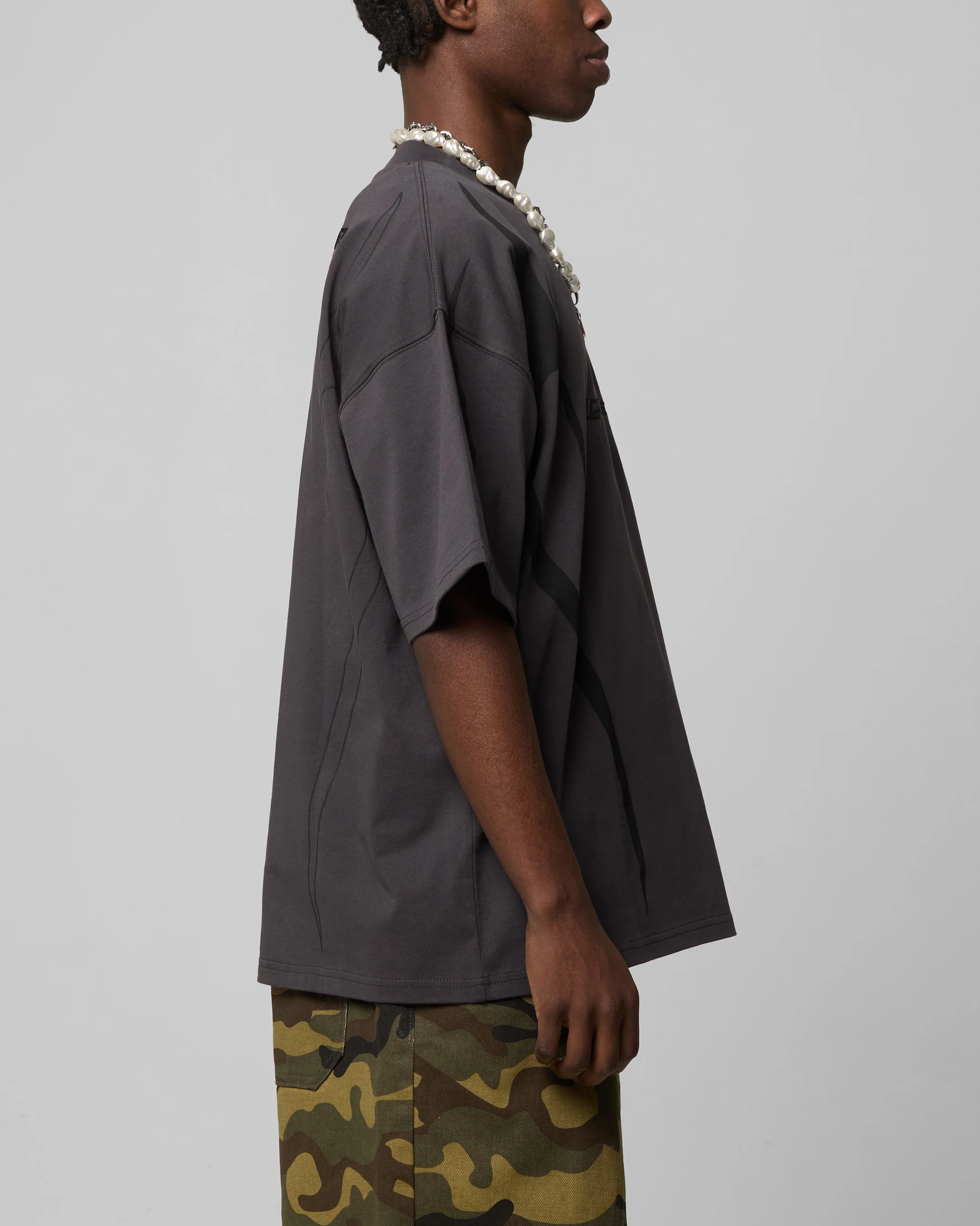 Loiter Trackstar T-Shirt Charcoal - Image 5