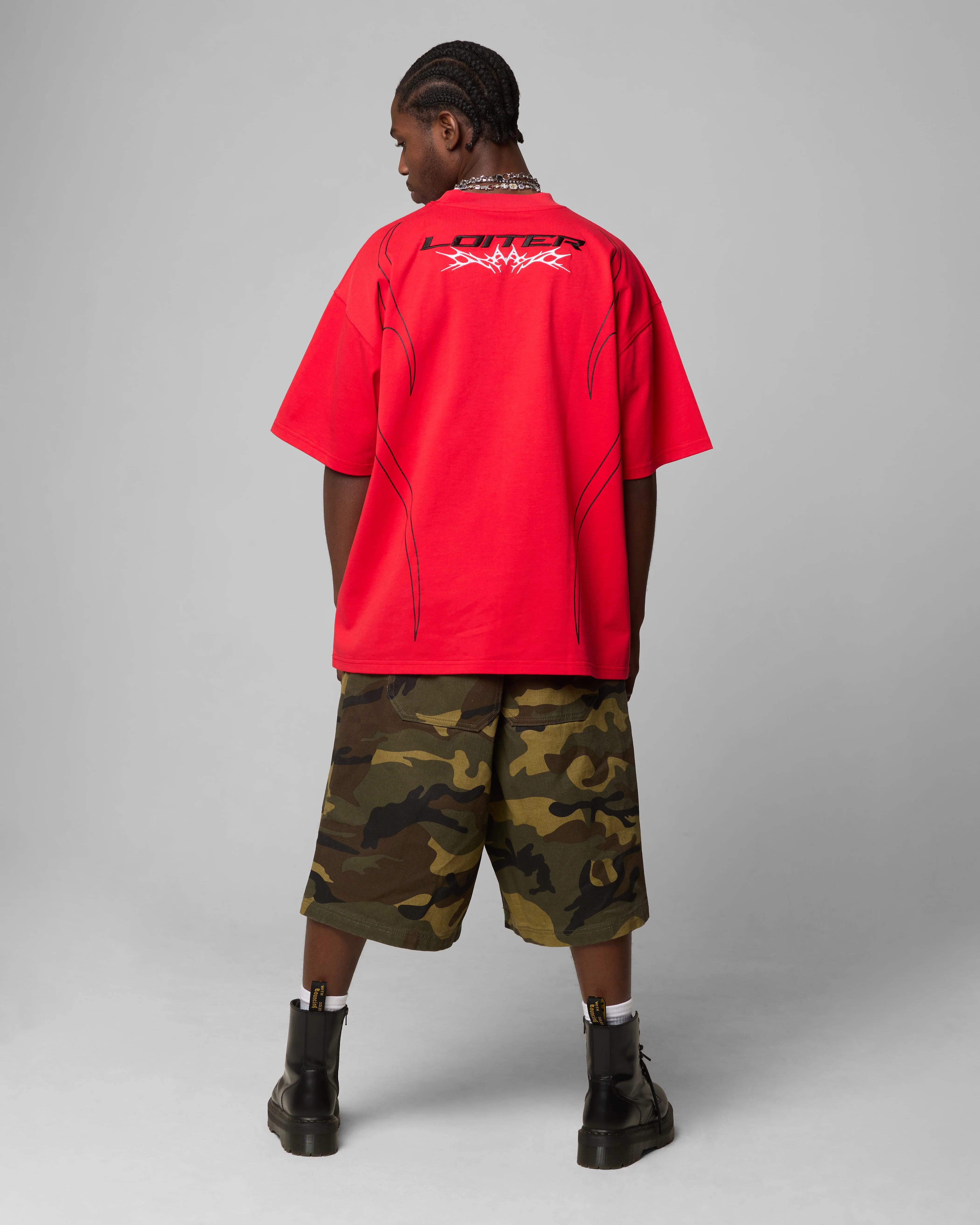 Loiter Trackstar T-Shirt Red - Image 4