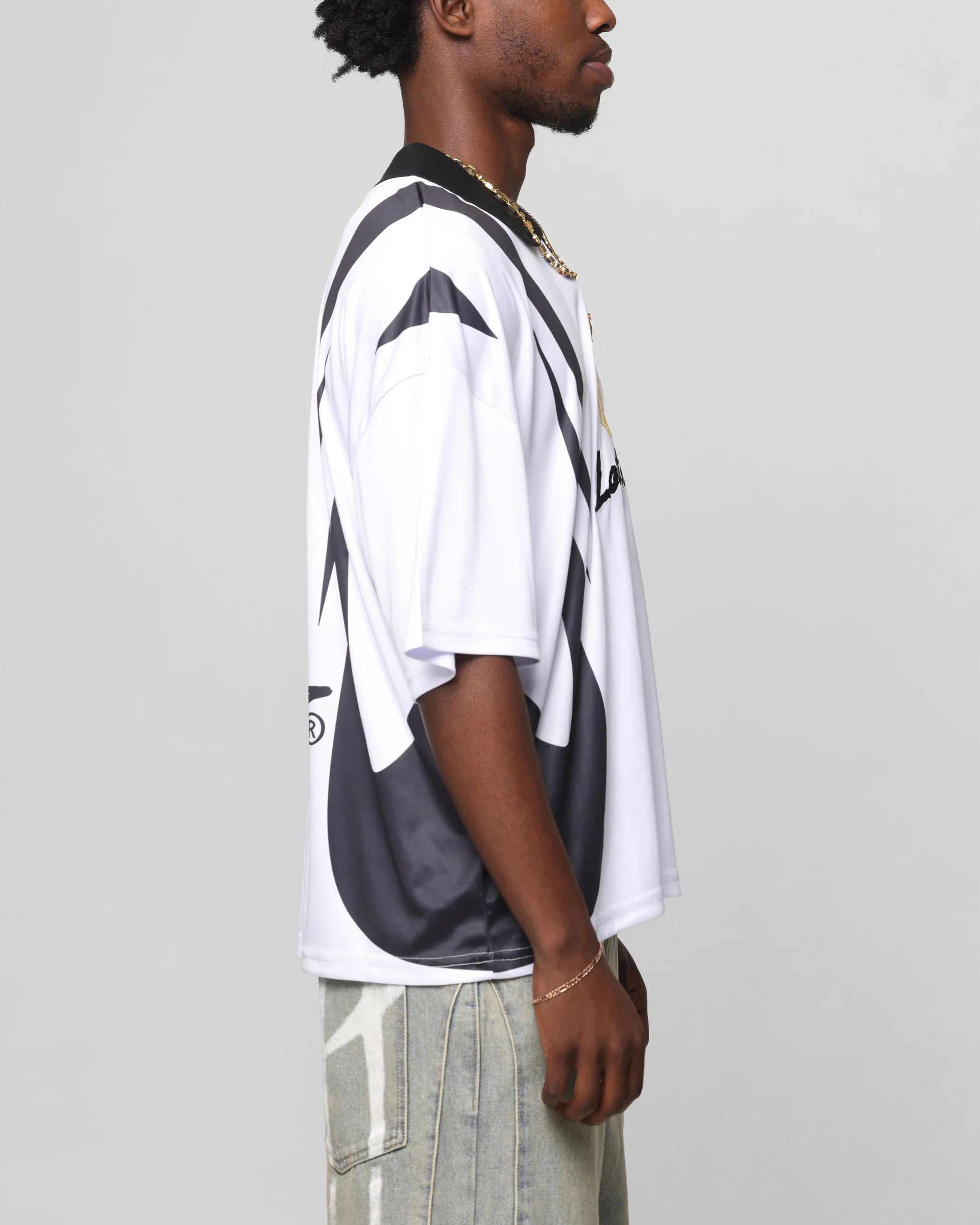 Loiter United Football Jersey White/Black - Image 5