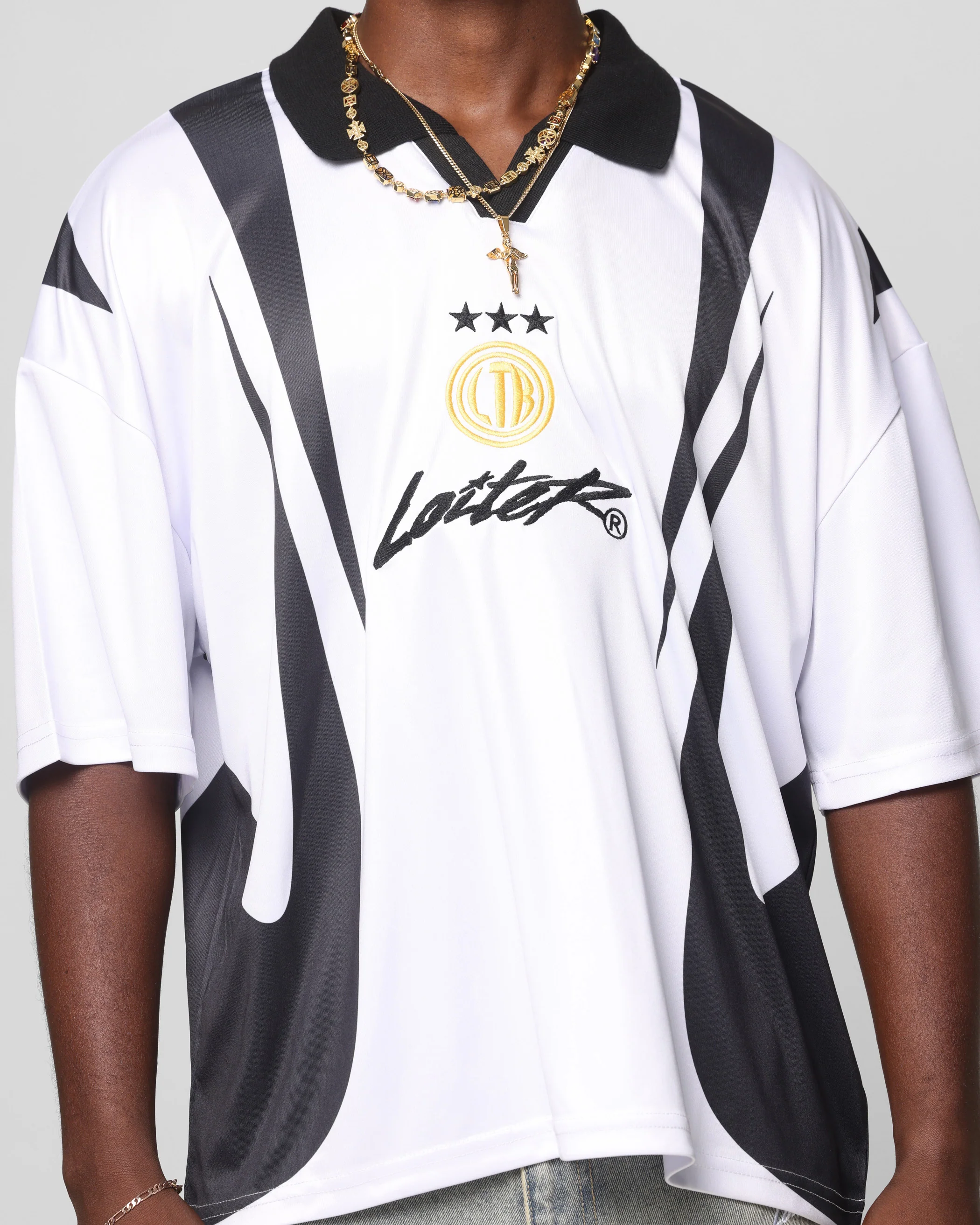 Loiter United Football Jersey White/Black - Image 7