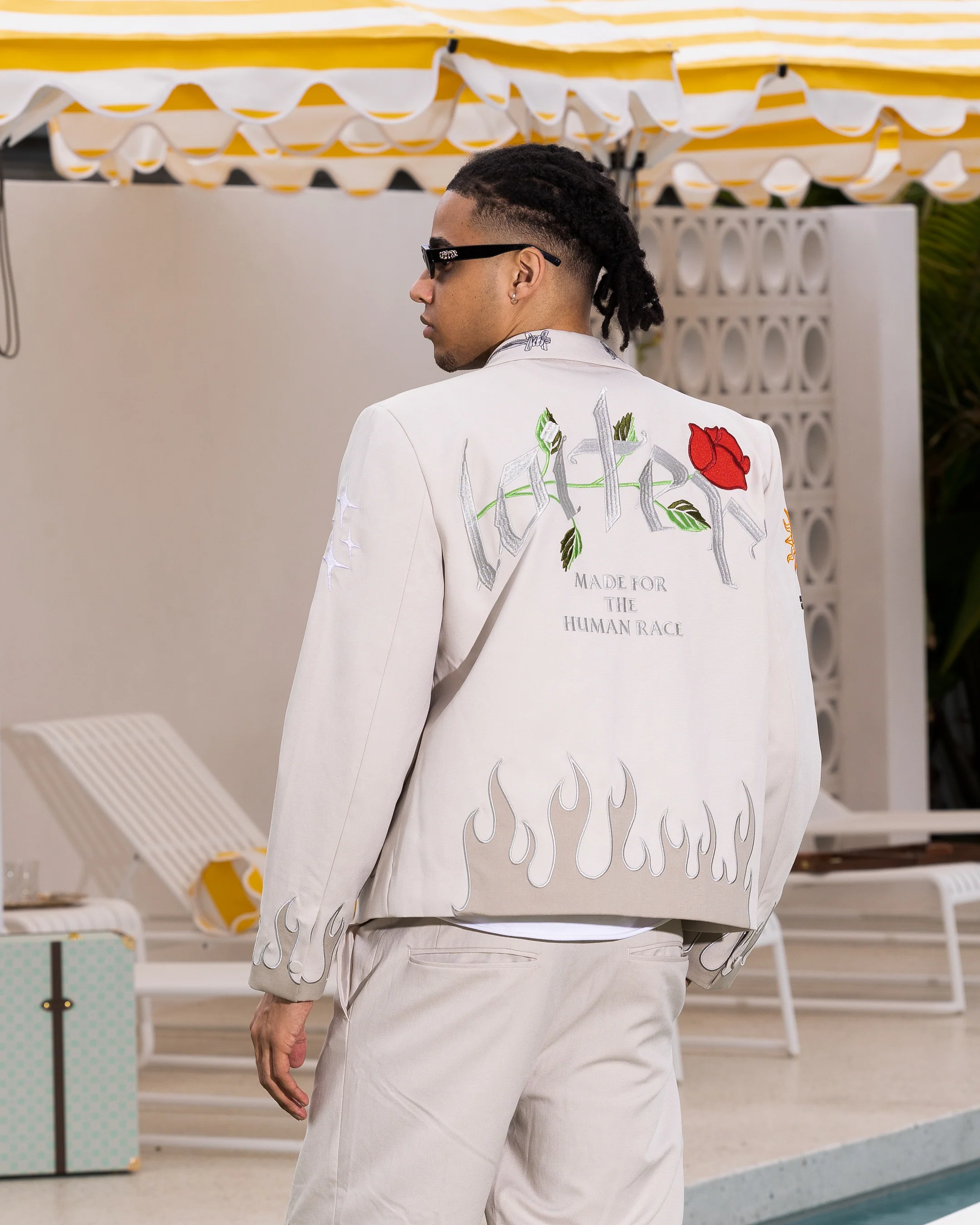 Loiter Western Blazer Jacket Off White - Image 2