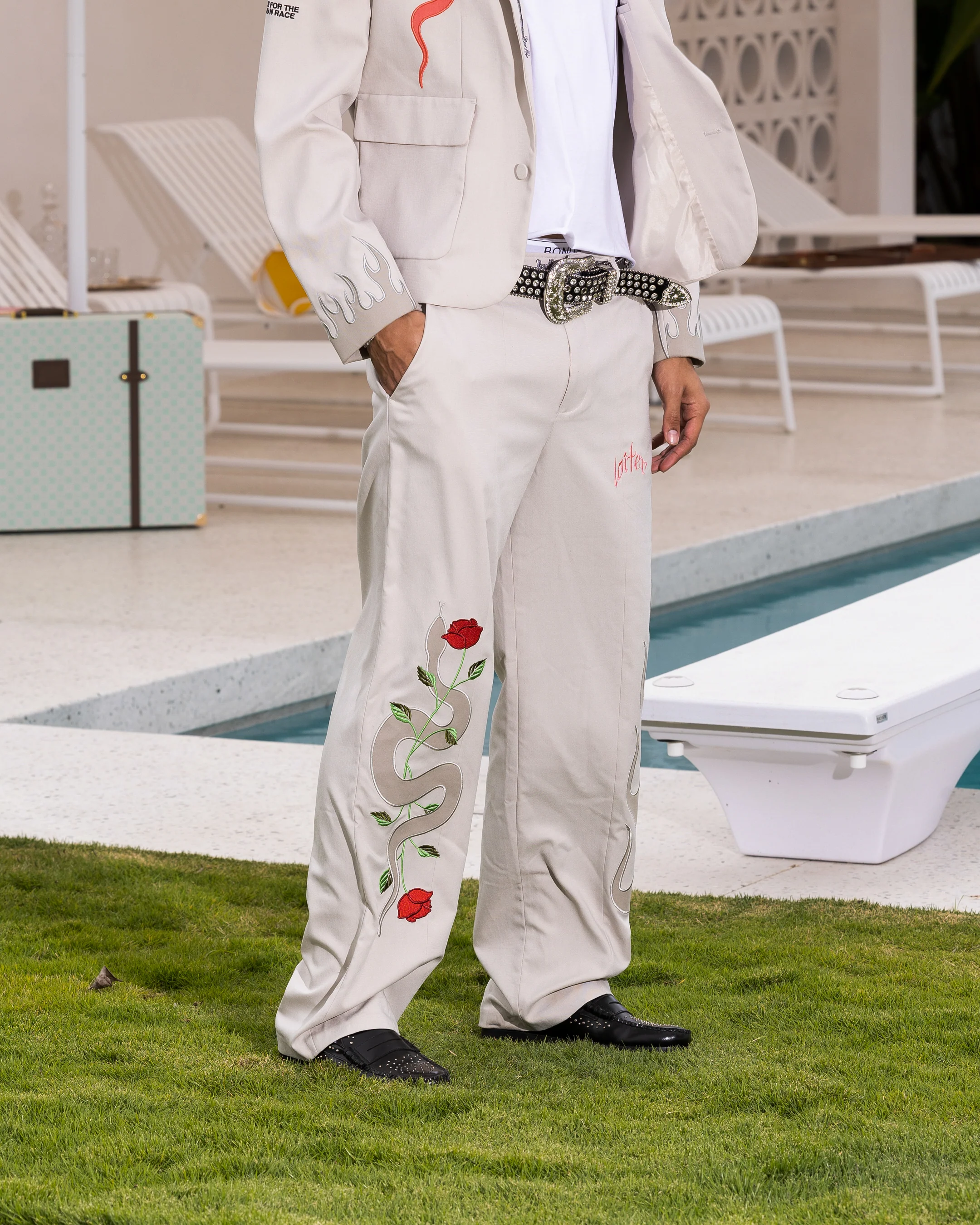Loiter Western Trouser Off White - Image 5